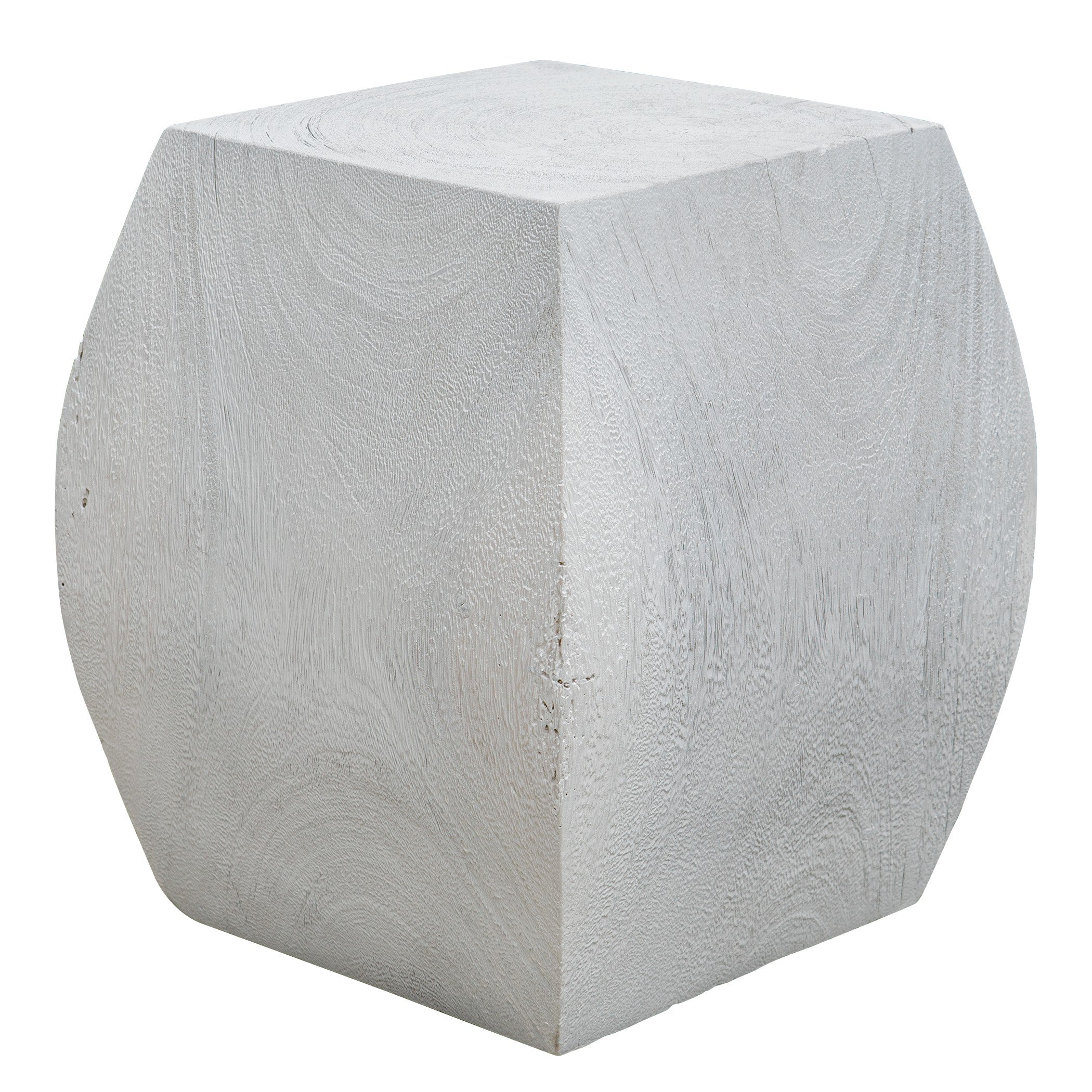 Grove Ivory Wooden Accent Stool by Uttermost