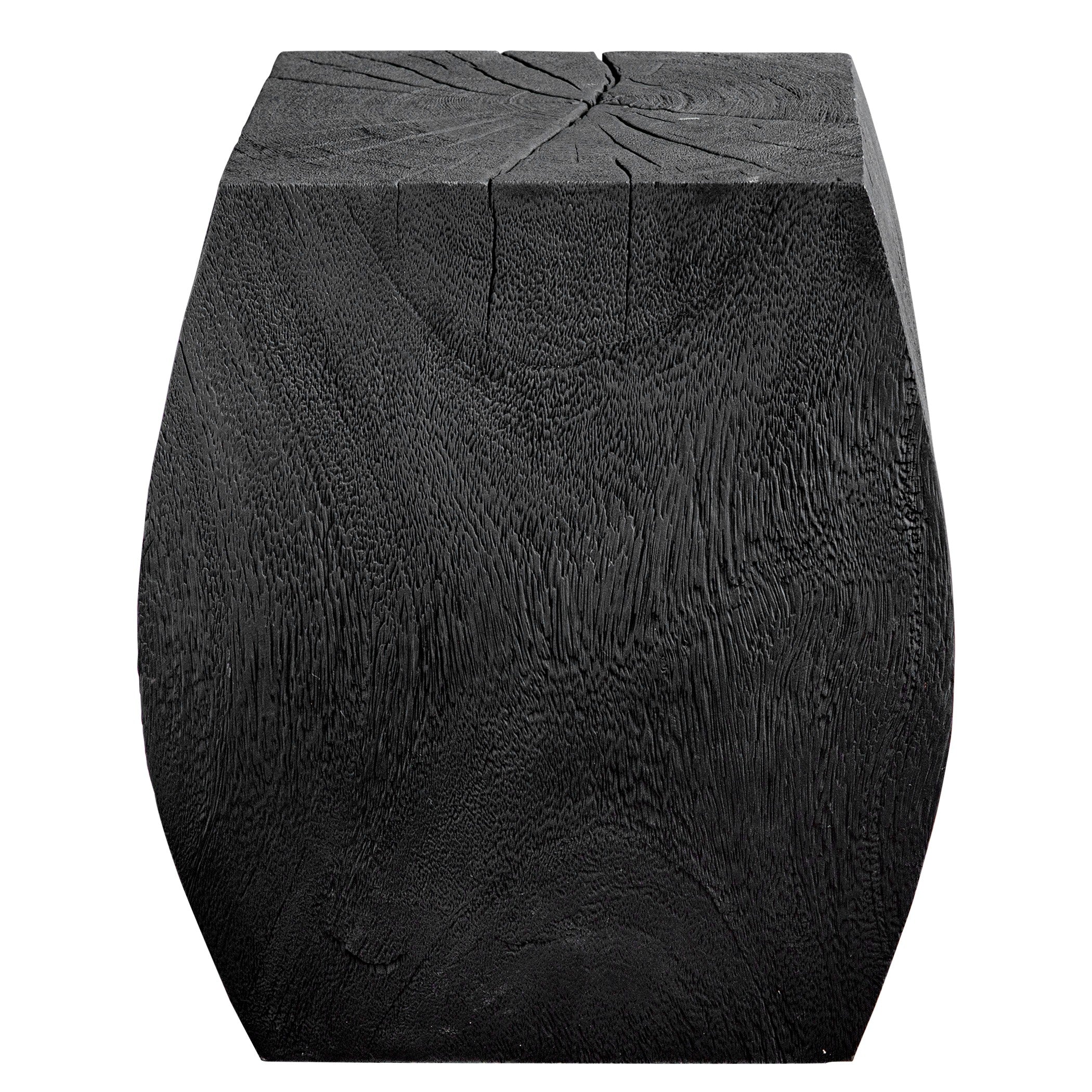 Grove Black Wooden Accent Stool by Uttermost