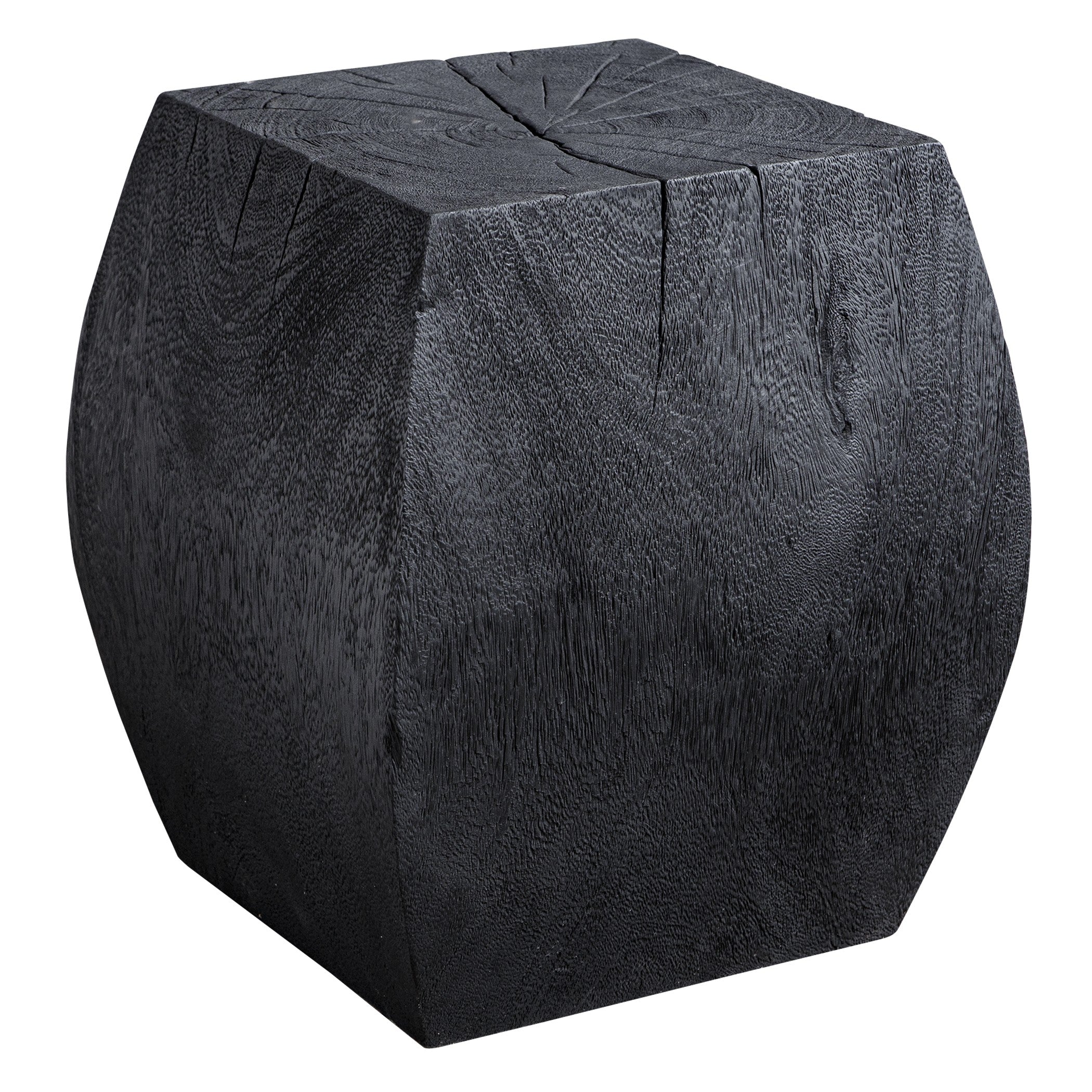 Grove Black Wooden Accent Stool by Uttermost