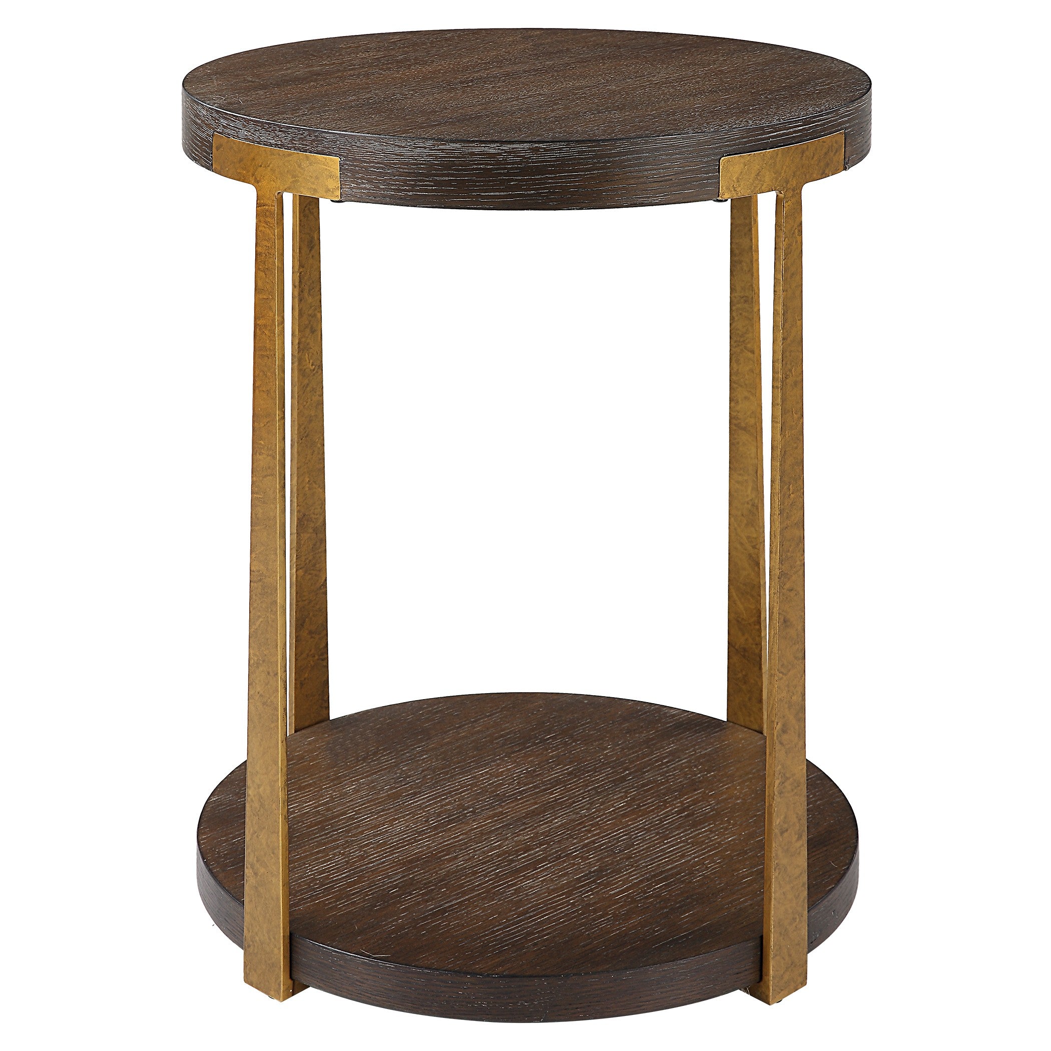 Palisade Round Wood Side Table by Uttermost