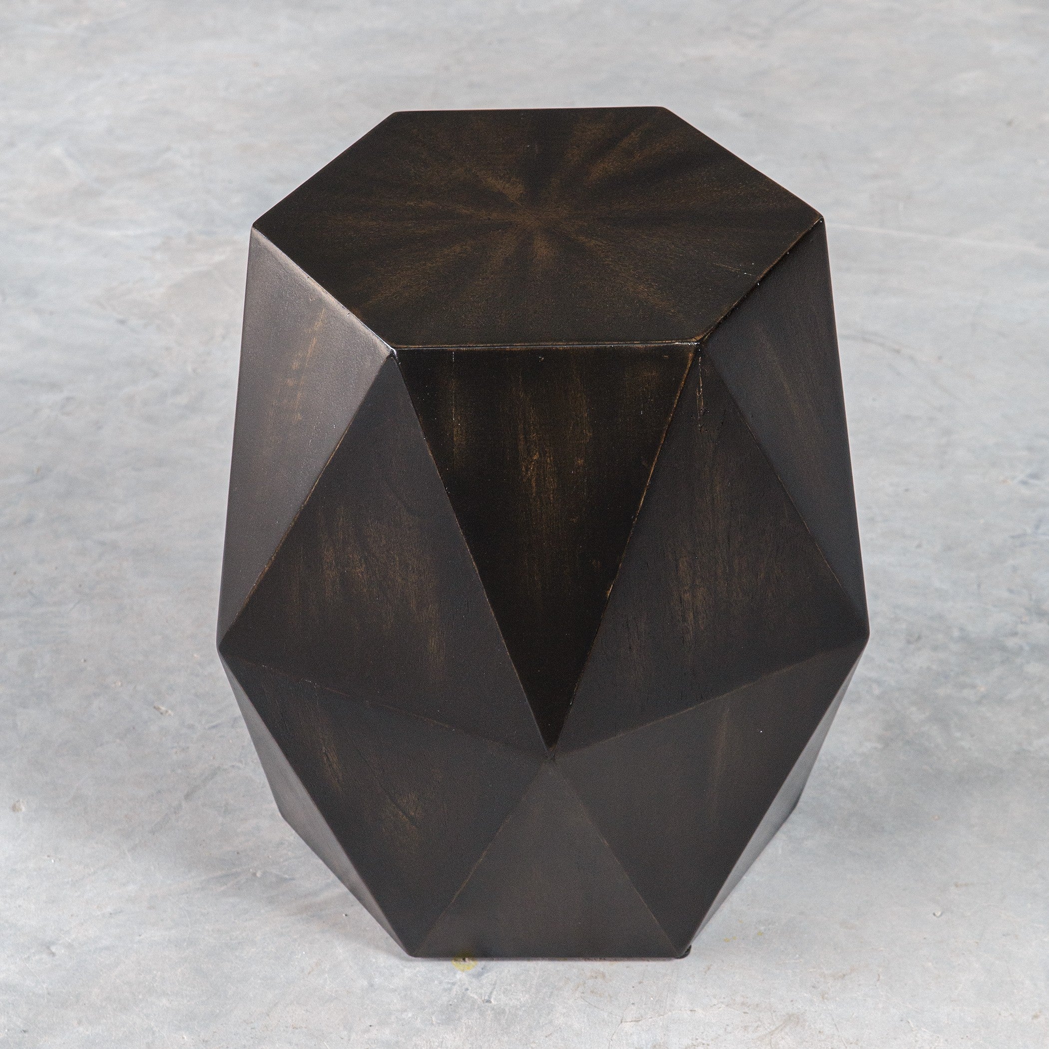 Volker Black Geometric Accent Table by Uttermost