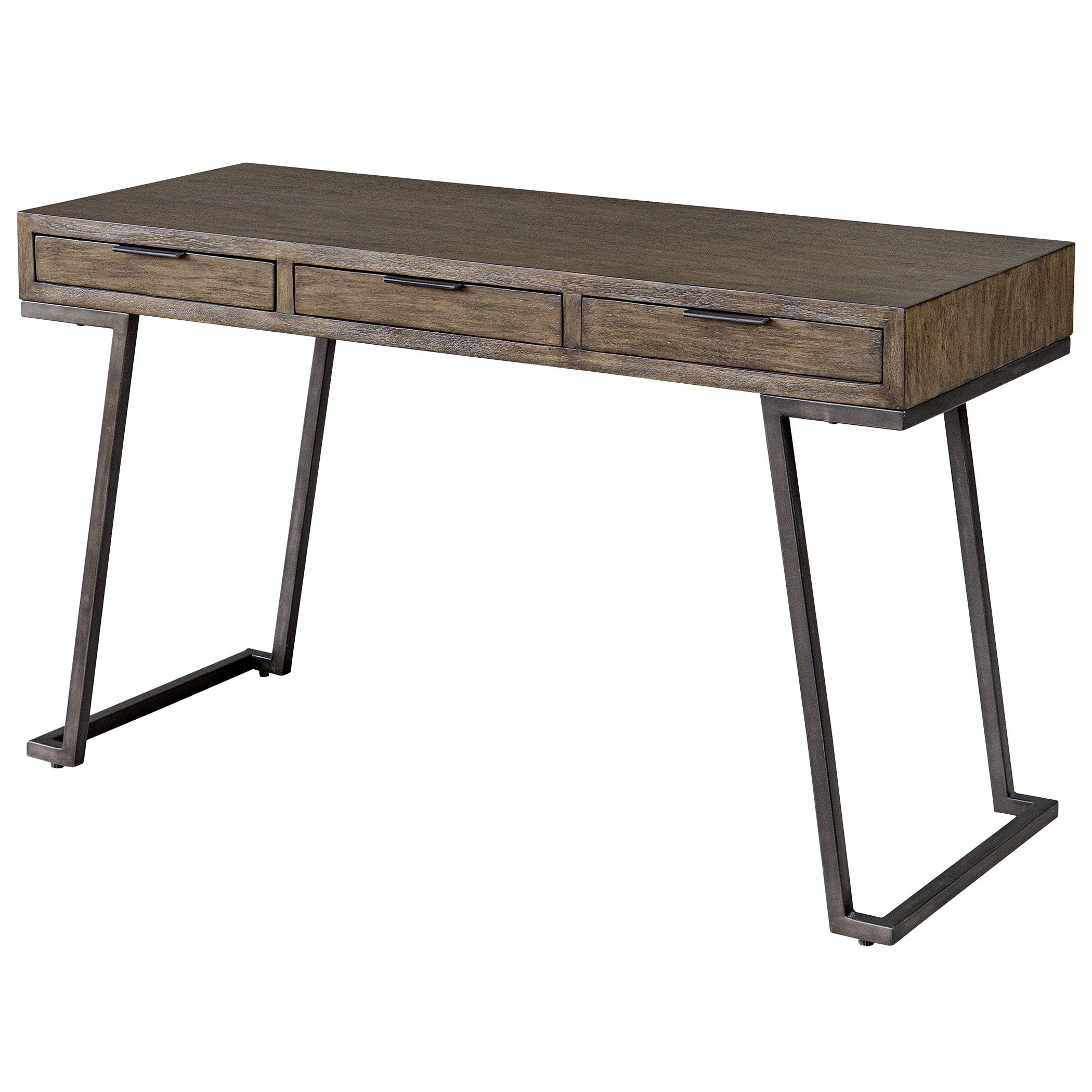 Comrade Mango Wood Desk with Aged Steel Base by Uttermost
