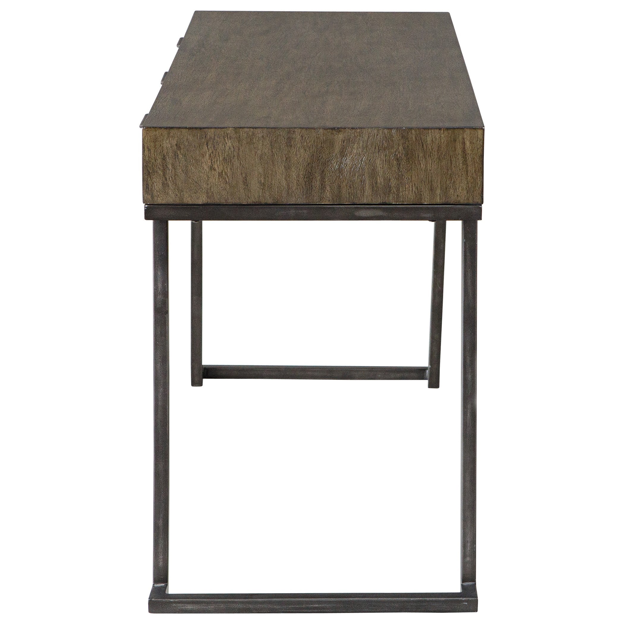 Comrade Mango Wood Desk with Aged Steel Base by Uttermost