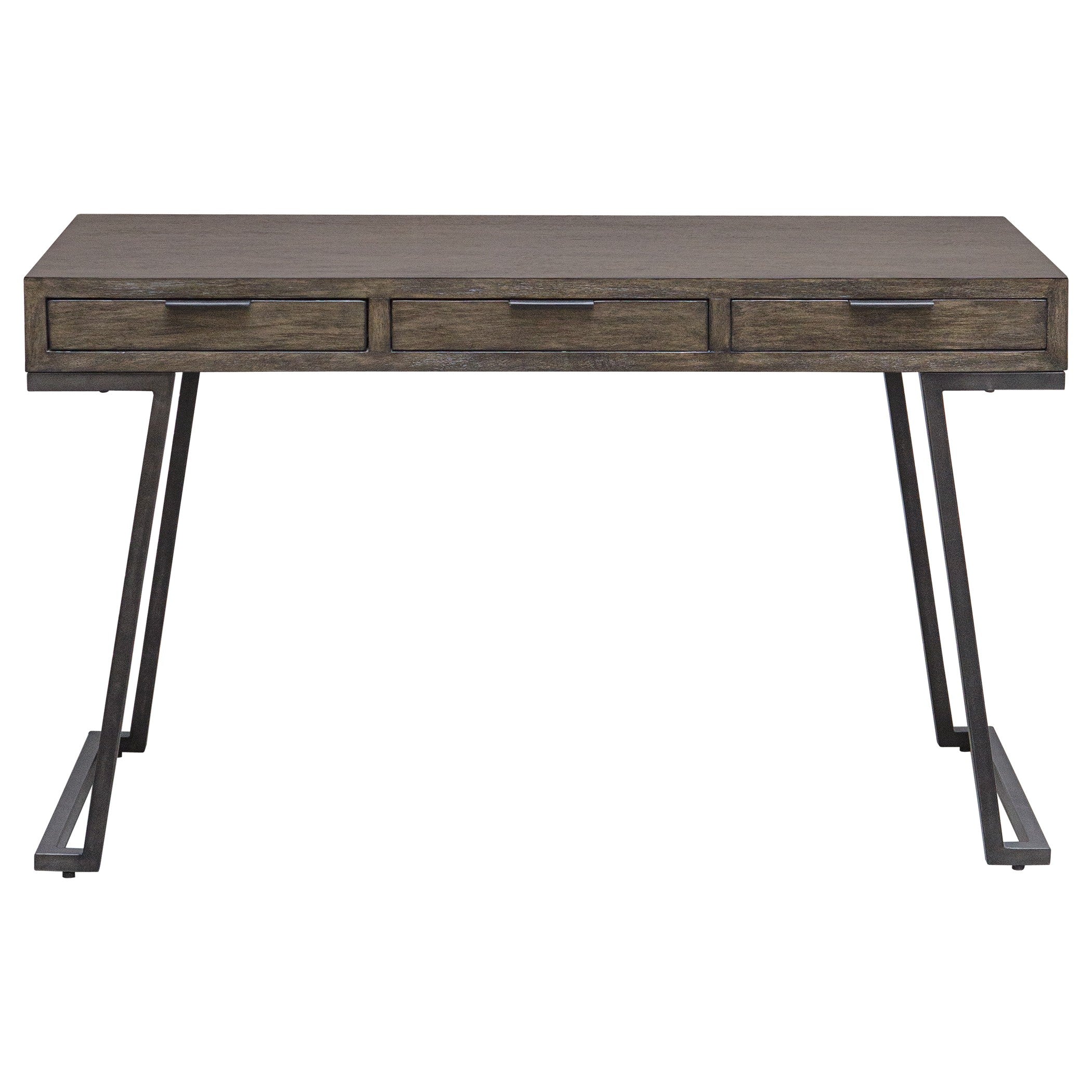 Comrade Mango Wood Desk with Aged Steel Base by Uttermost