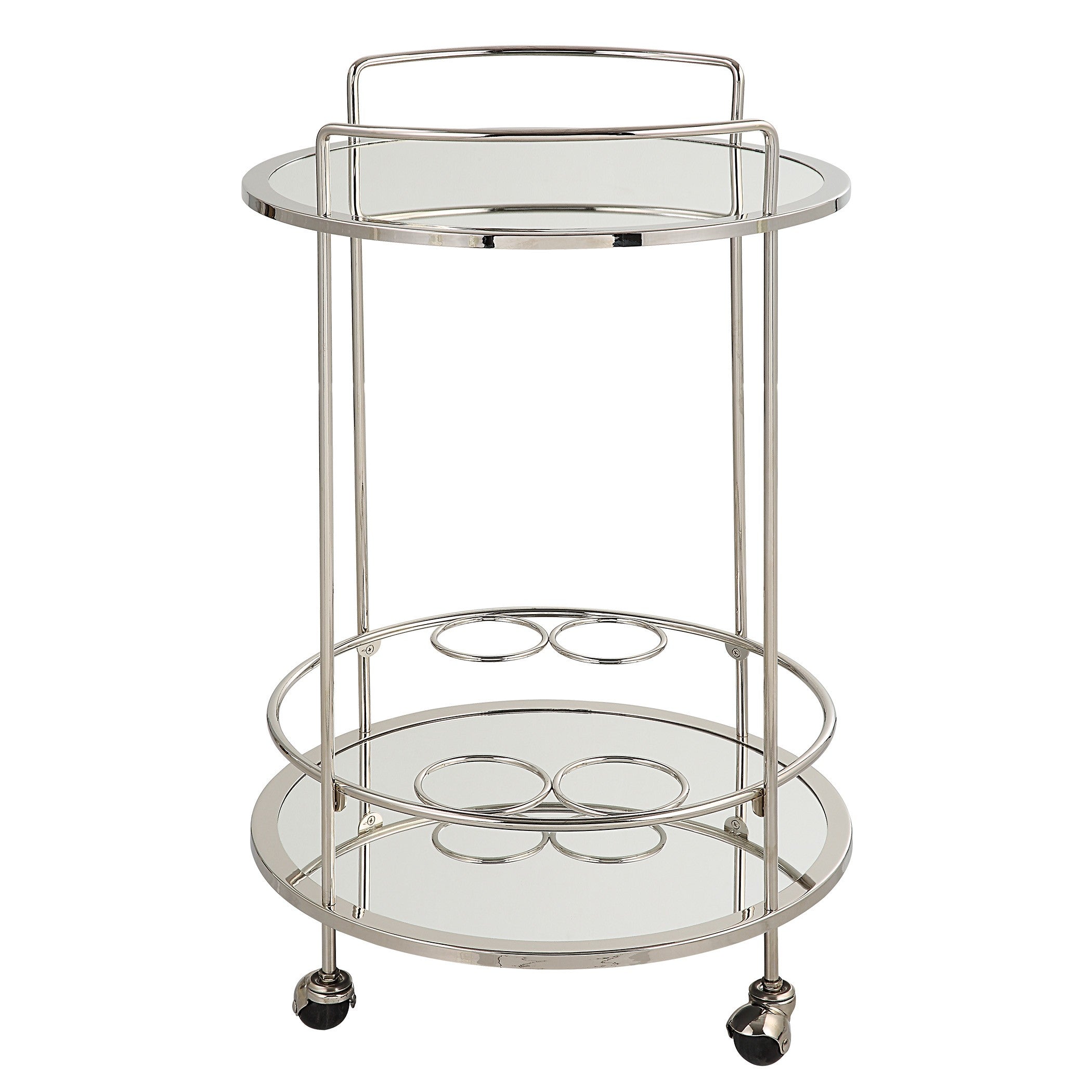 Spritz Chrome Bar Cart by Uttermost