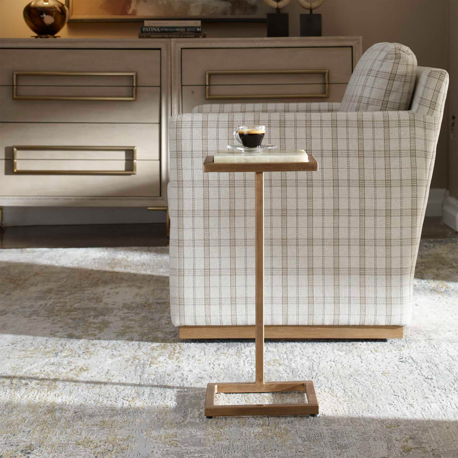 Gamora Marble Drink Table by Uttermost