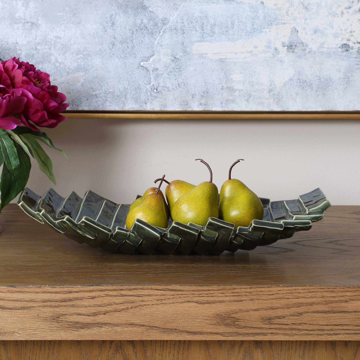 Harbor Ridge Olive Green Bowl by Uttermost