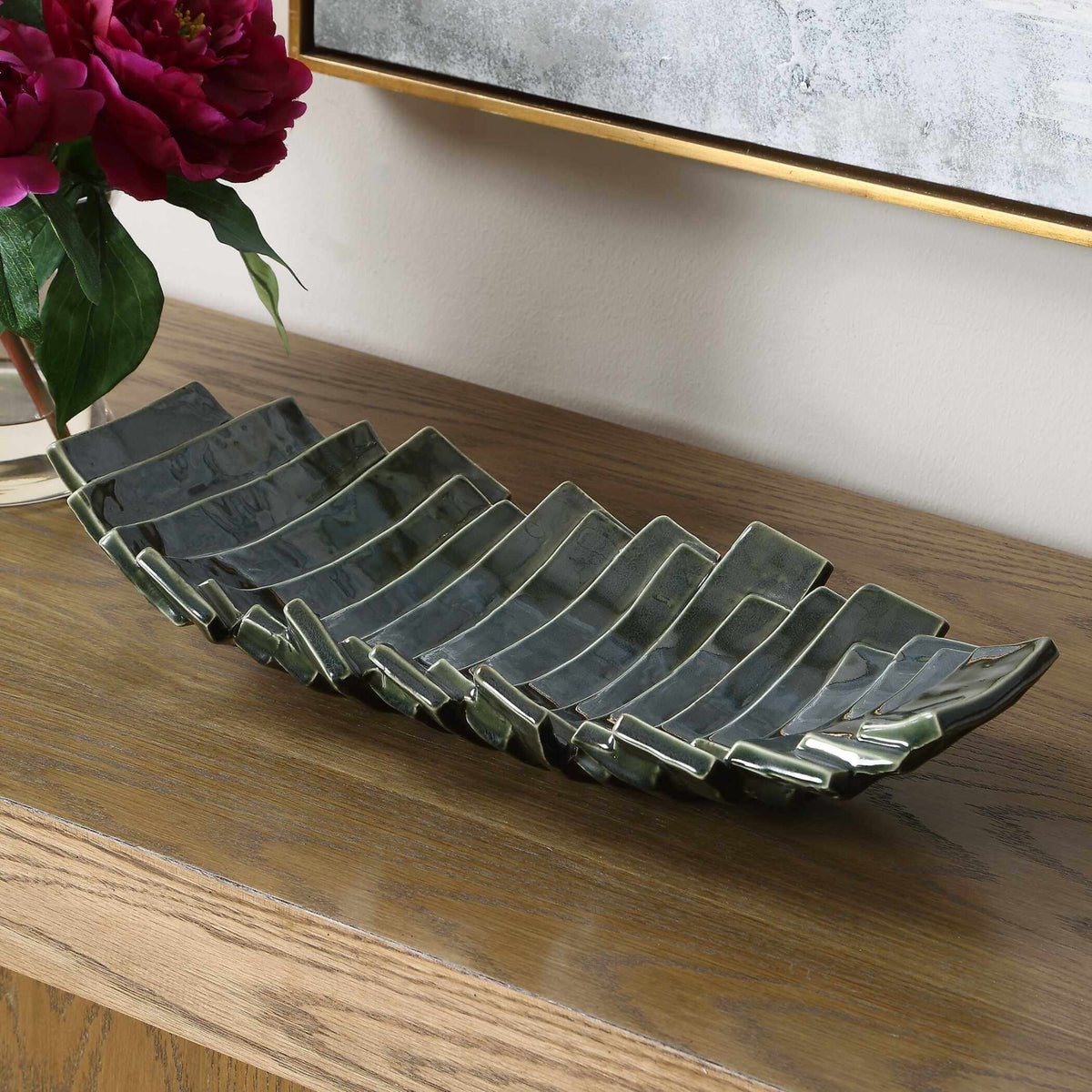 Harbor Ridge Olive Green Bowl Uttermost
