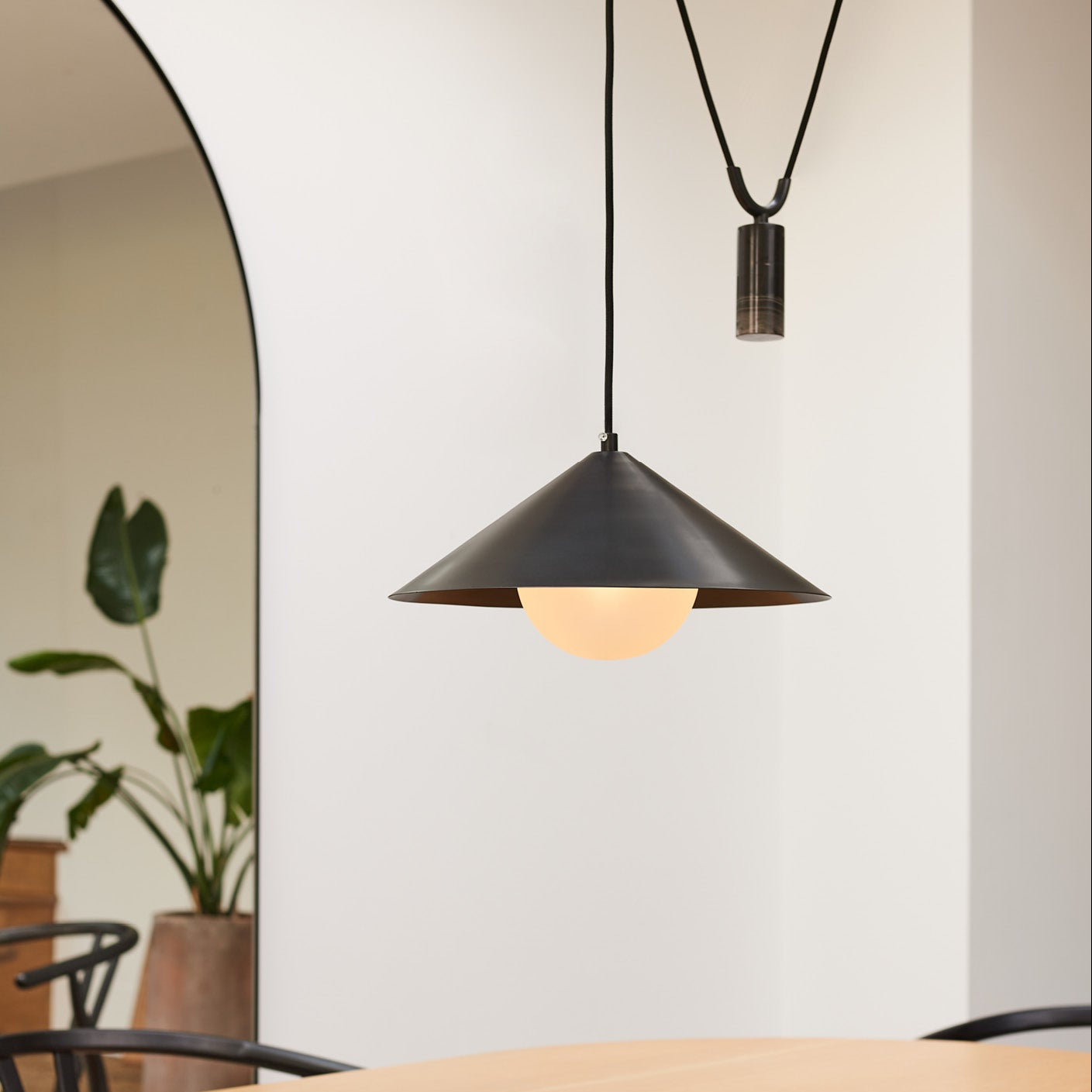 Miko Adjustable Metal & Glass Pendant Ceiling Light by Heathfield & Co