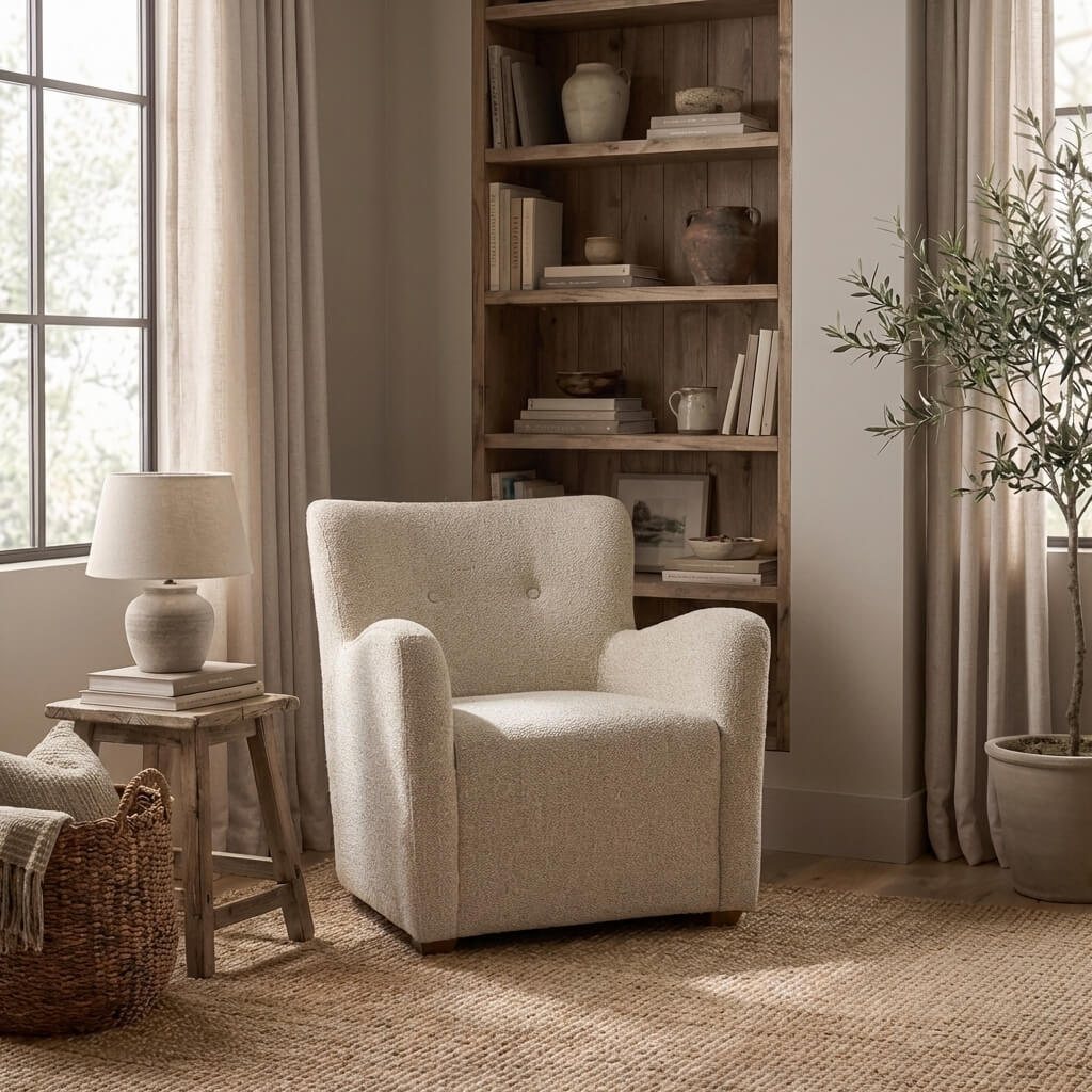 Hidcote Accent Chair in Natural by Keiichi