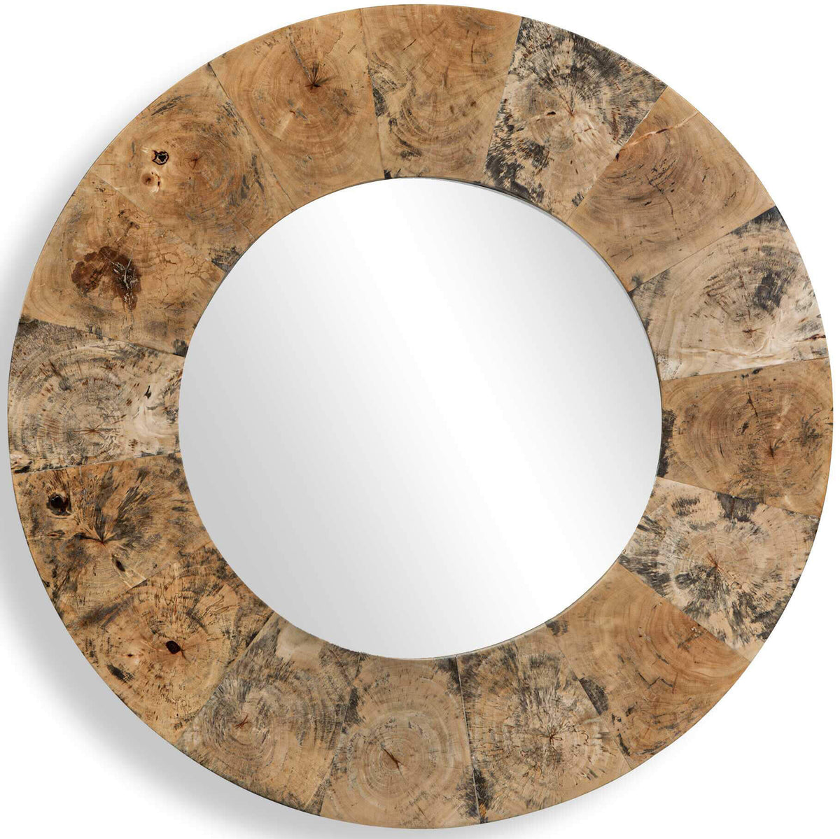 Hiram Round Wood Mirror Uttermost