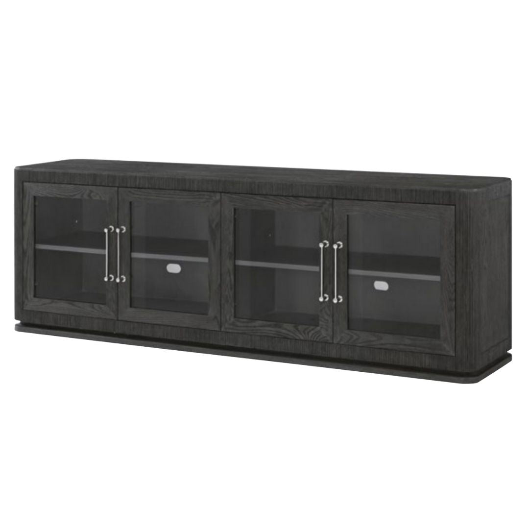 Horizon Media Cabinet in Carbon Finish by Theodore Alexander