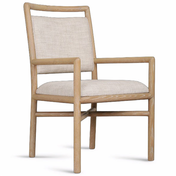 Montauk Upholstered Dining Armchair in Light by Theodore Alexander