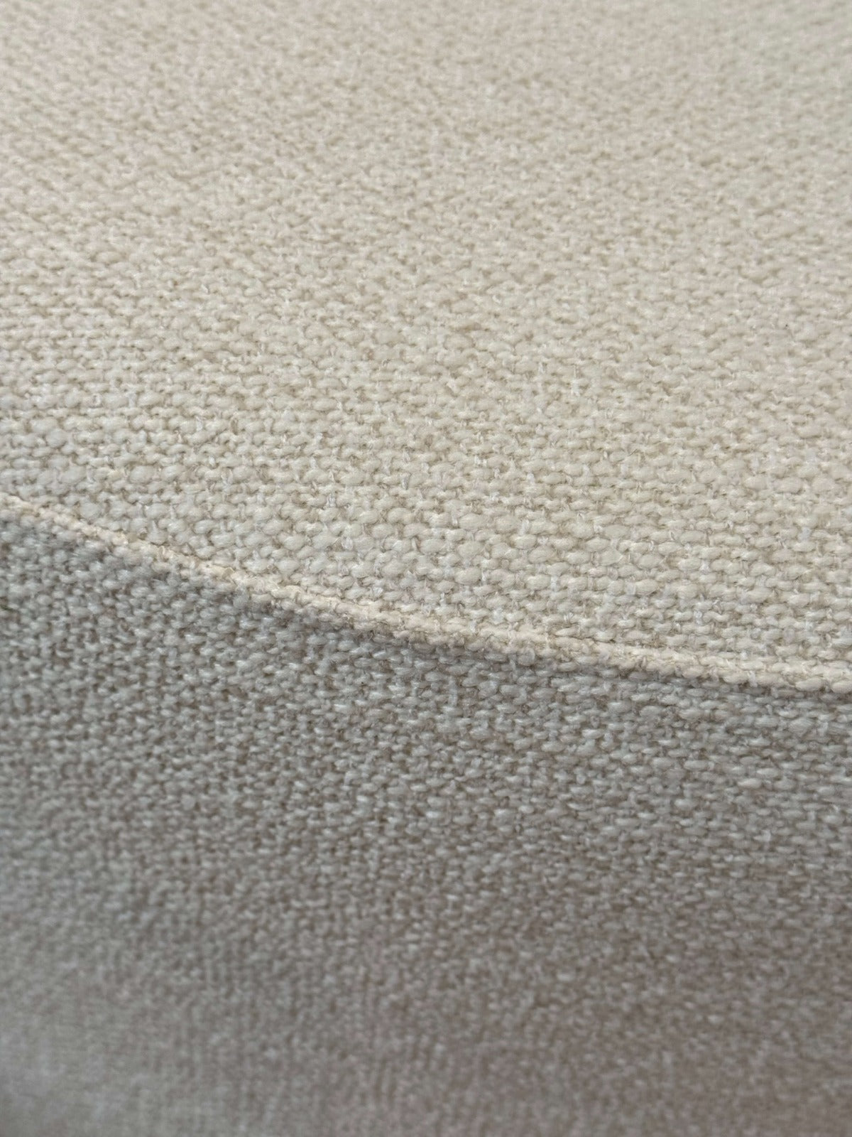 Round Footstool in Off-White by Keiichi