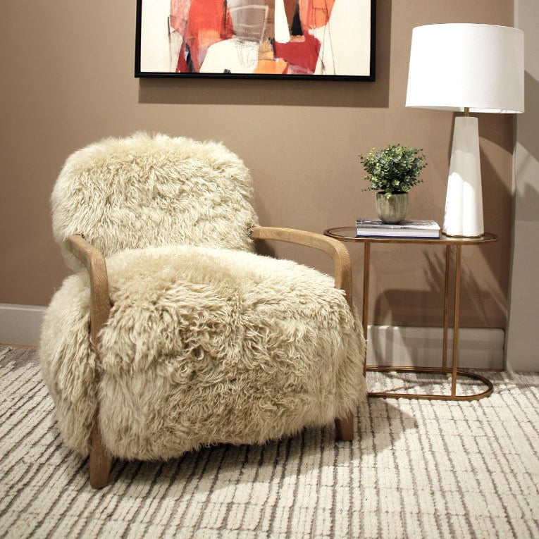 Baaarb Real Sheepskin Accent Chair by Keiichi