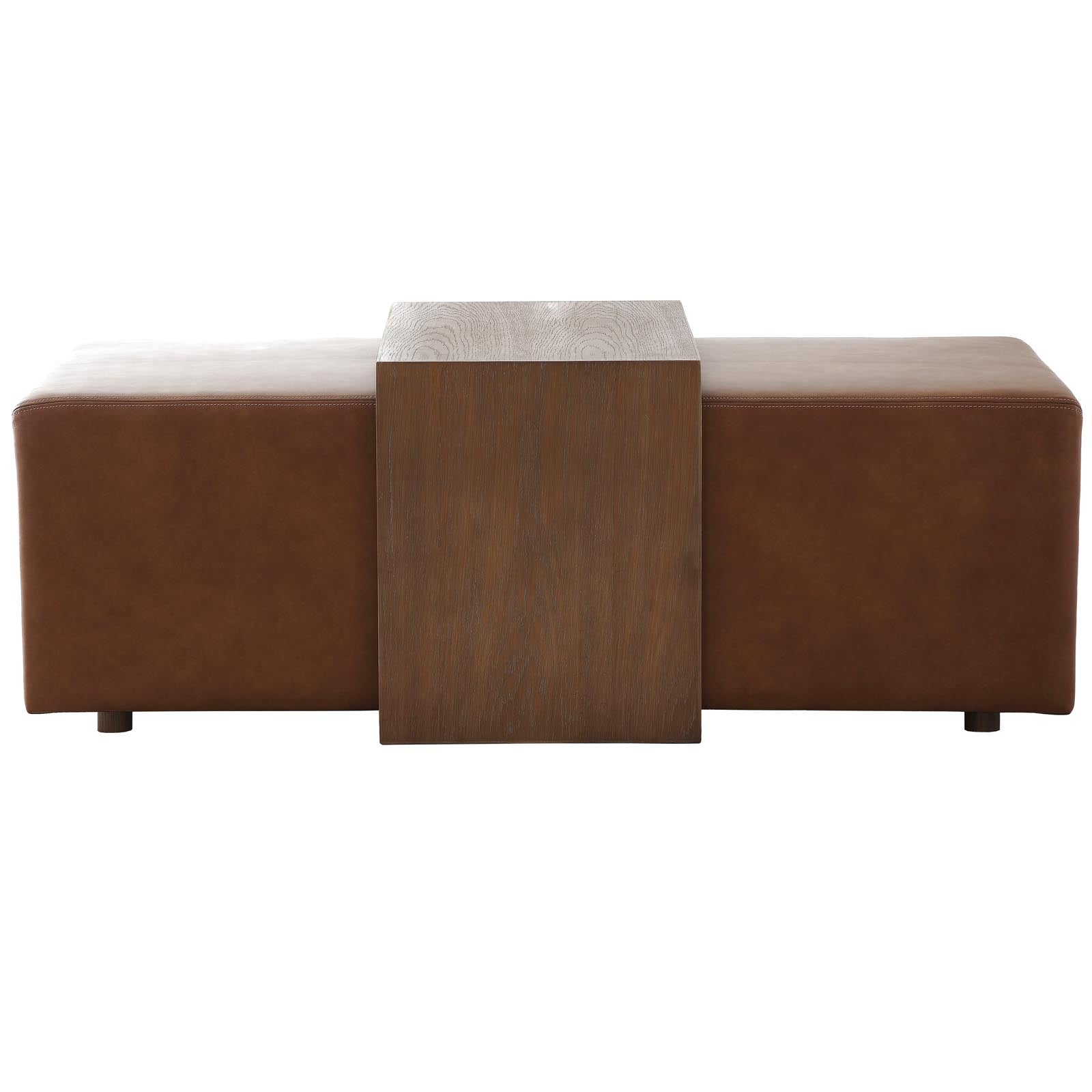 Campden Ottoman in Leather by Keiichi