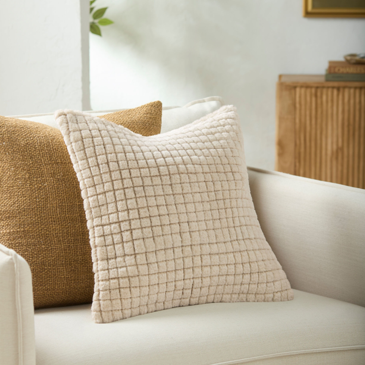 Novoli Hand Woven Cushion in Natural by Keiichi