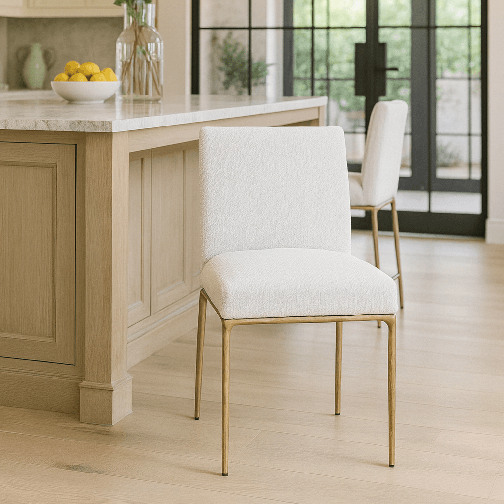 Sloane Dining Chair in Aged Brass by Keiichi