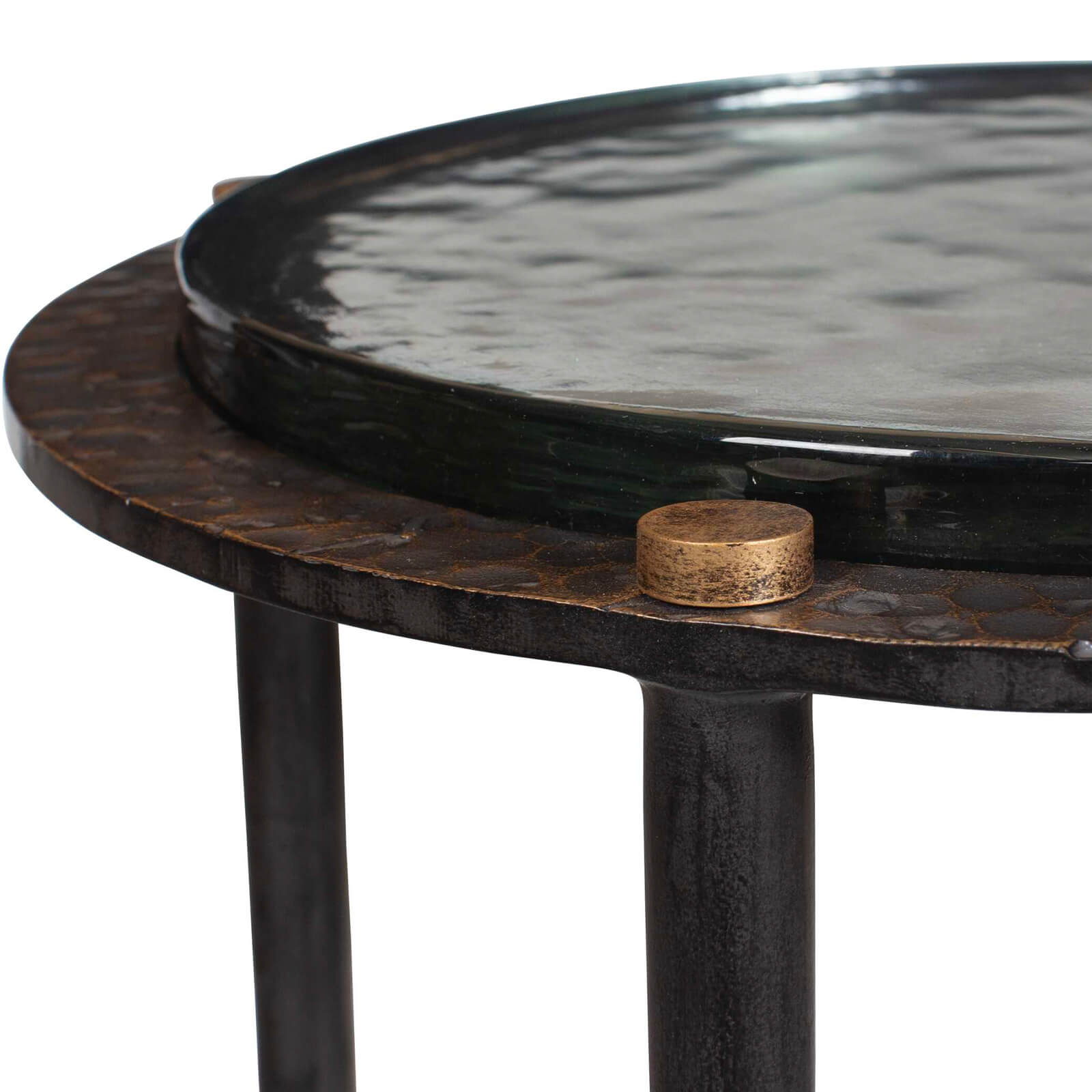 Kennington Round Glass Side Table by Uttermost