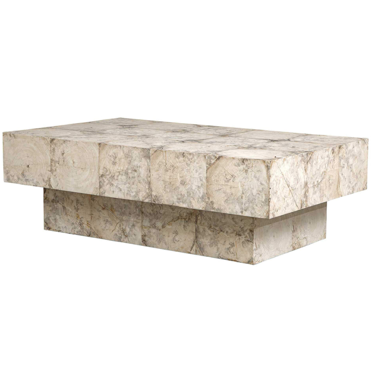 Kotoa Bleached White Coffee Table by Uttermost