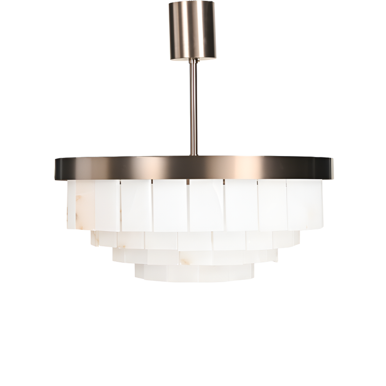 Mayfair Bronze & Alabaster Pendant 60cm by Luxe Collection