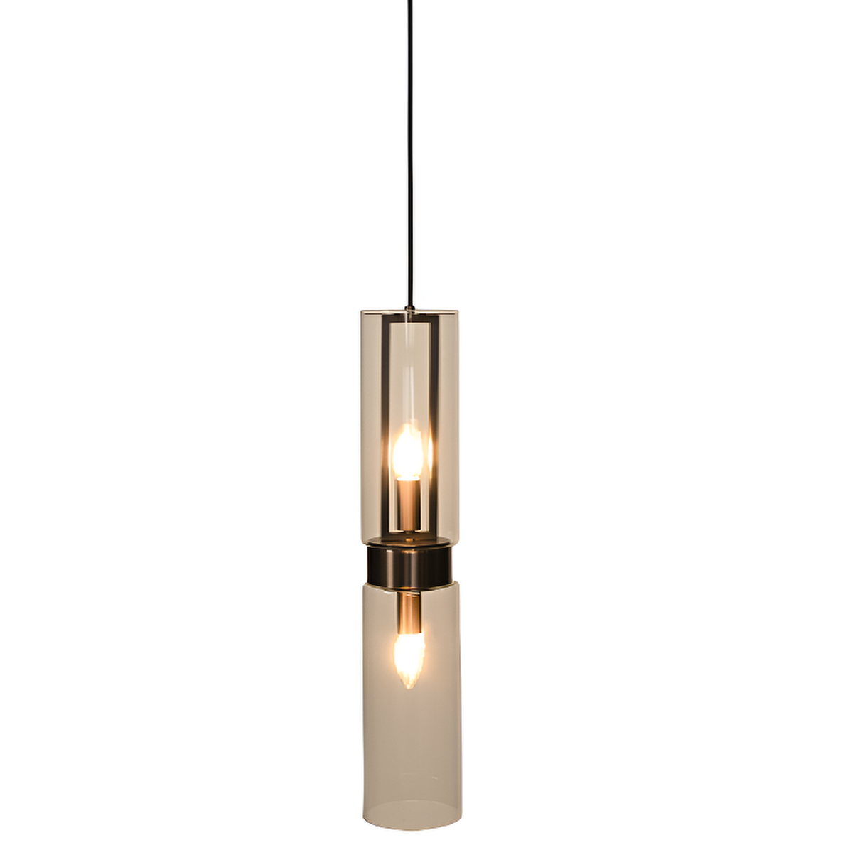 Revere Bronze & Clear Glass Single Pendant by Luxe Collection