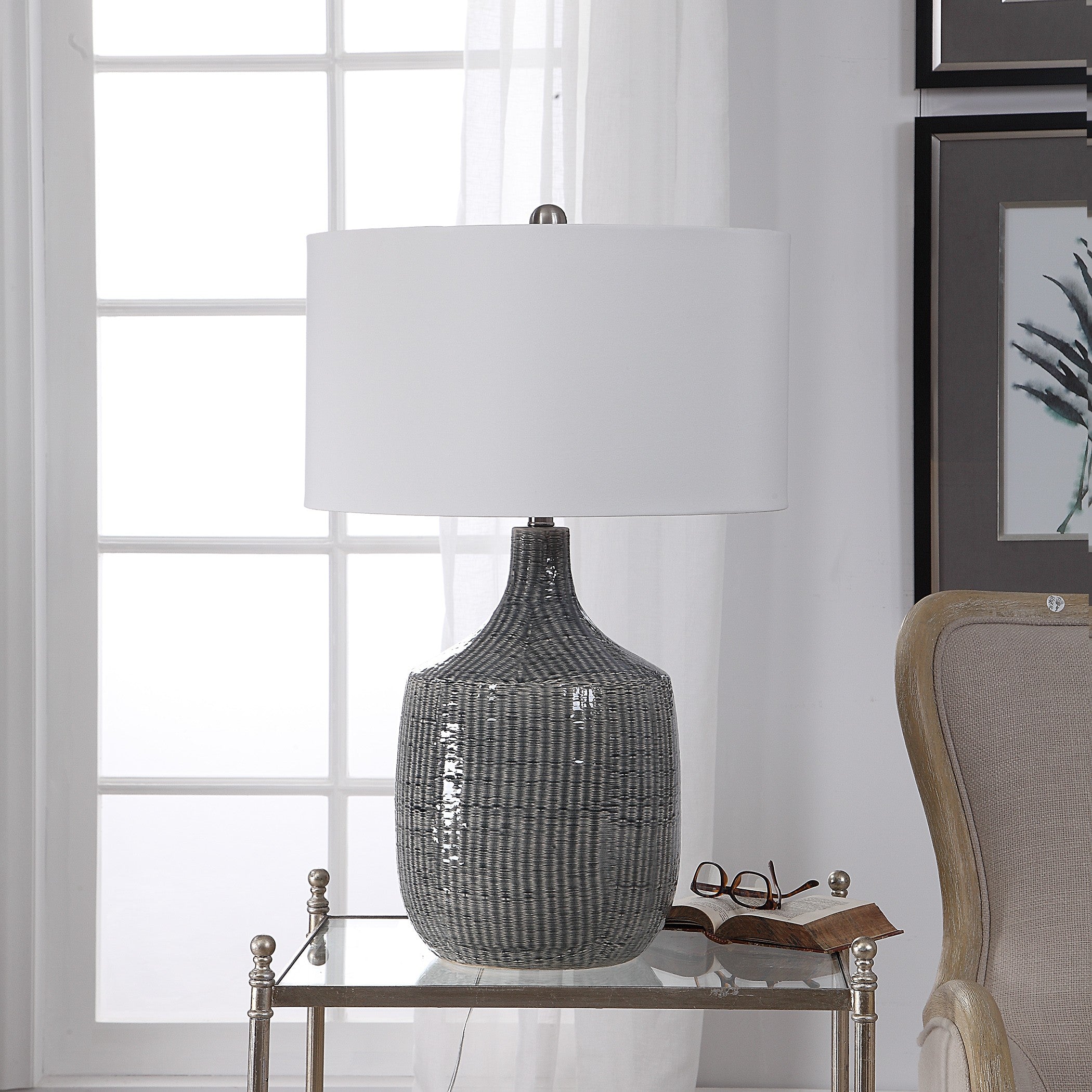 Felipe Distressed Gray Table Lamp by Uttermost