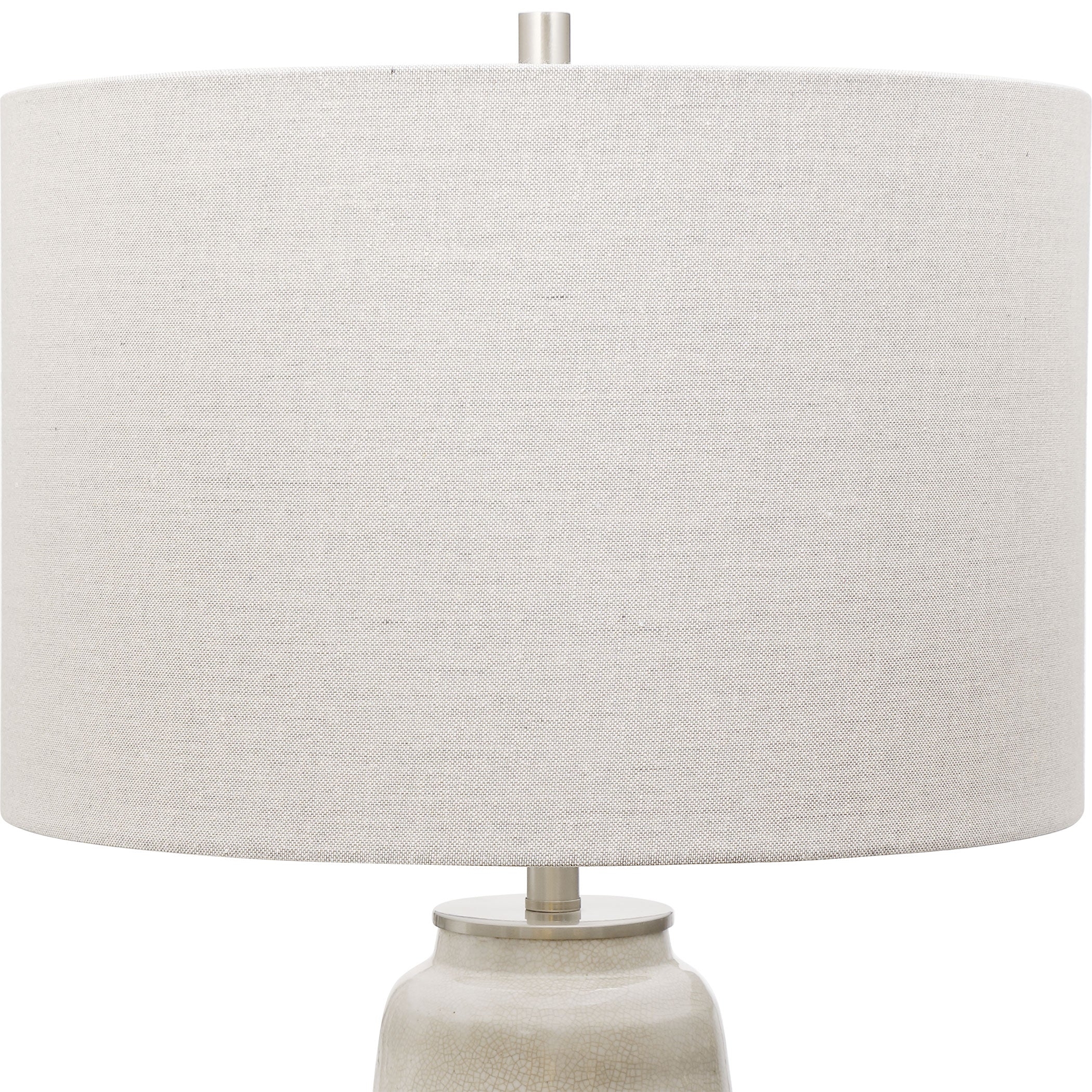 Comanche White Crackle Table Lamp by Uttermost