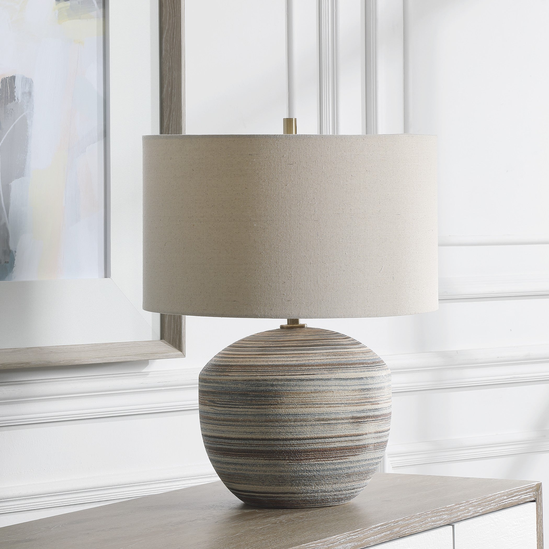 Prospect Striped Accent Lamp by Uttermost