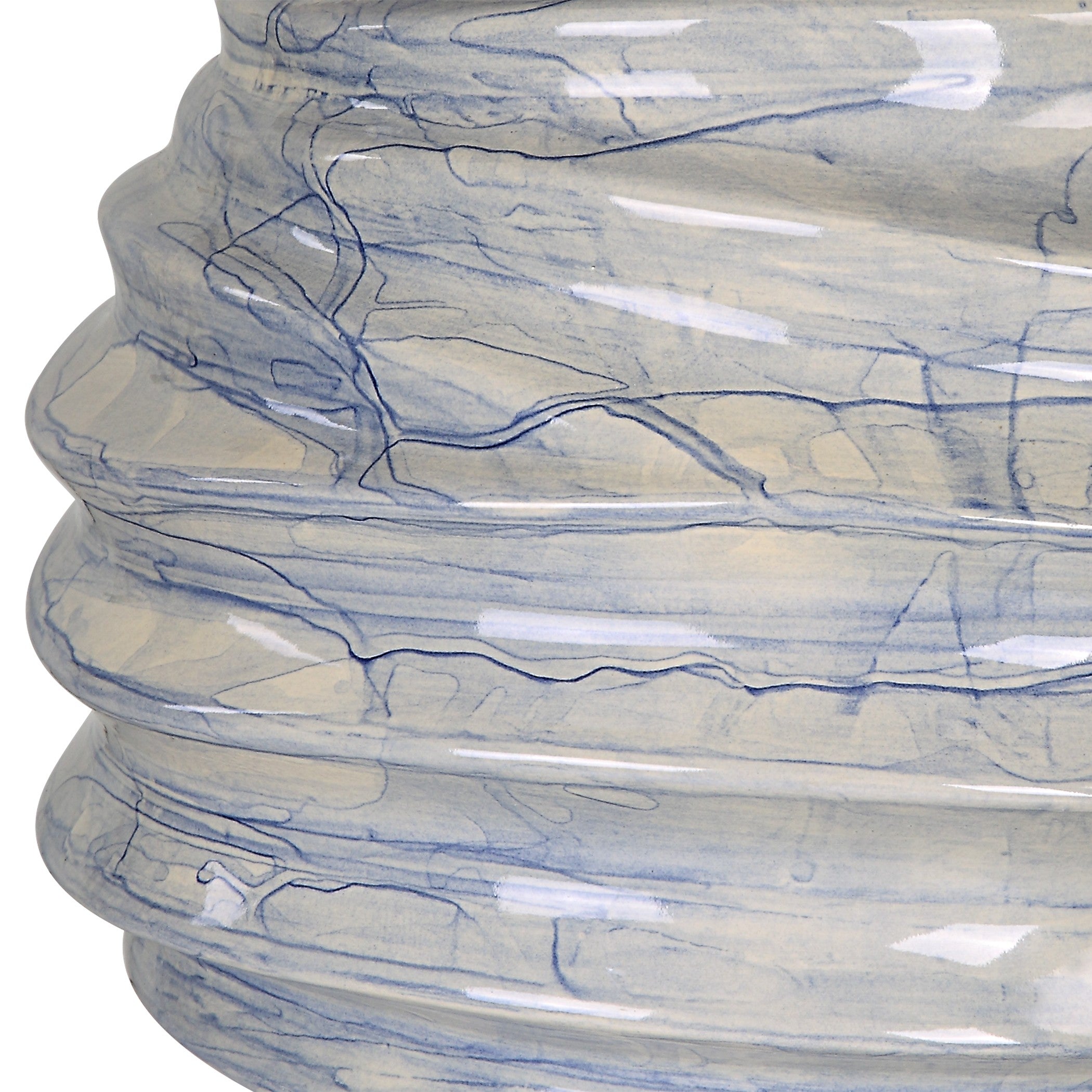 Waves Blue & White Accent Lamp by Uttermost