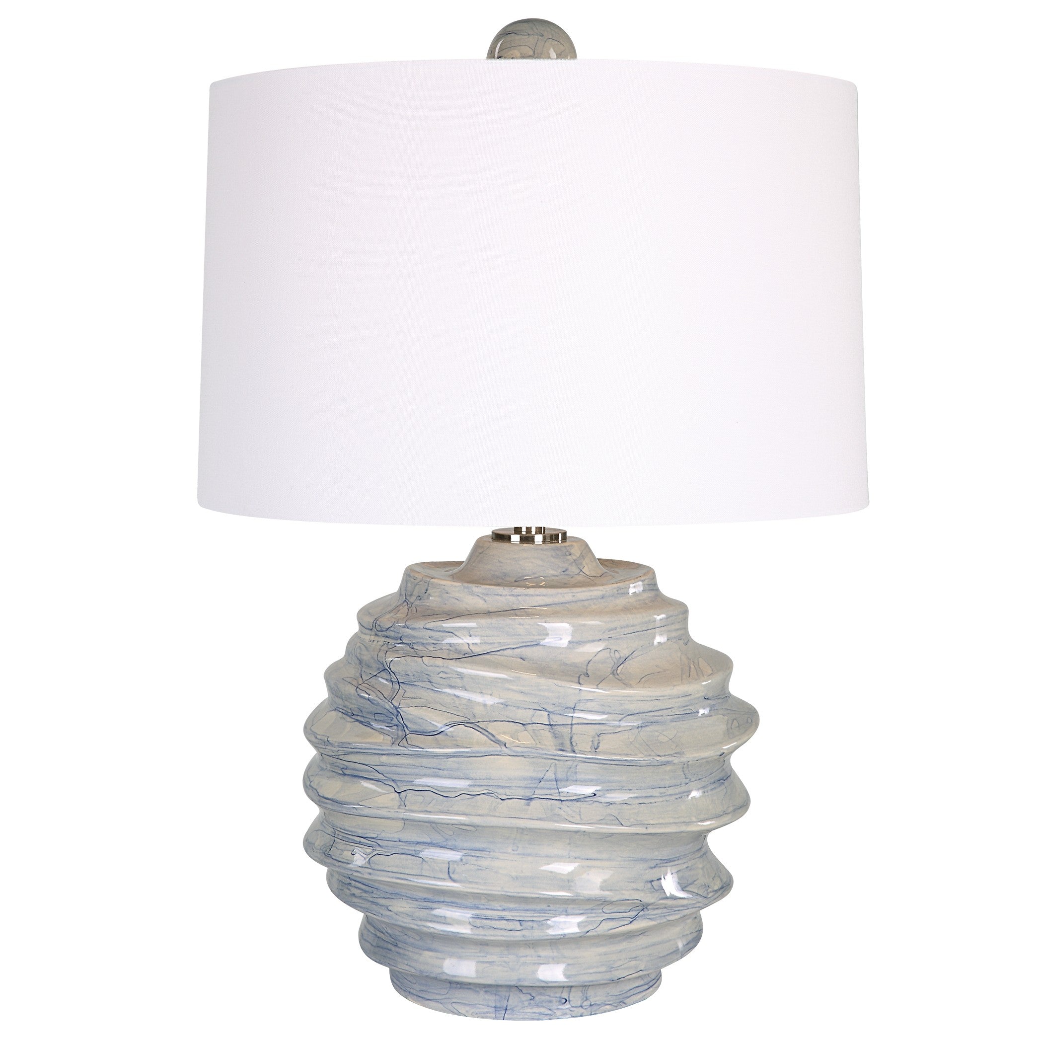 Waves Blue & White Accent Lamp by Uttermost