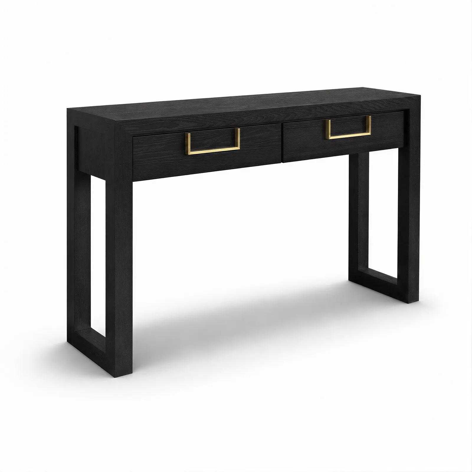 Lucca Brown & Brass Console Table by Berkeley Designs
