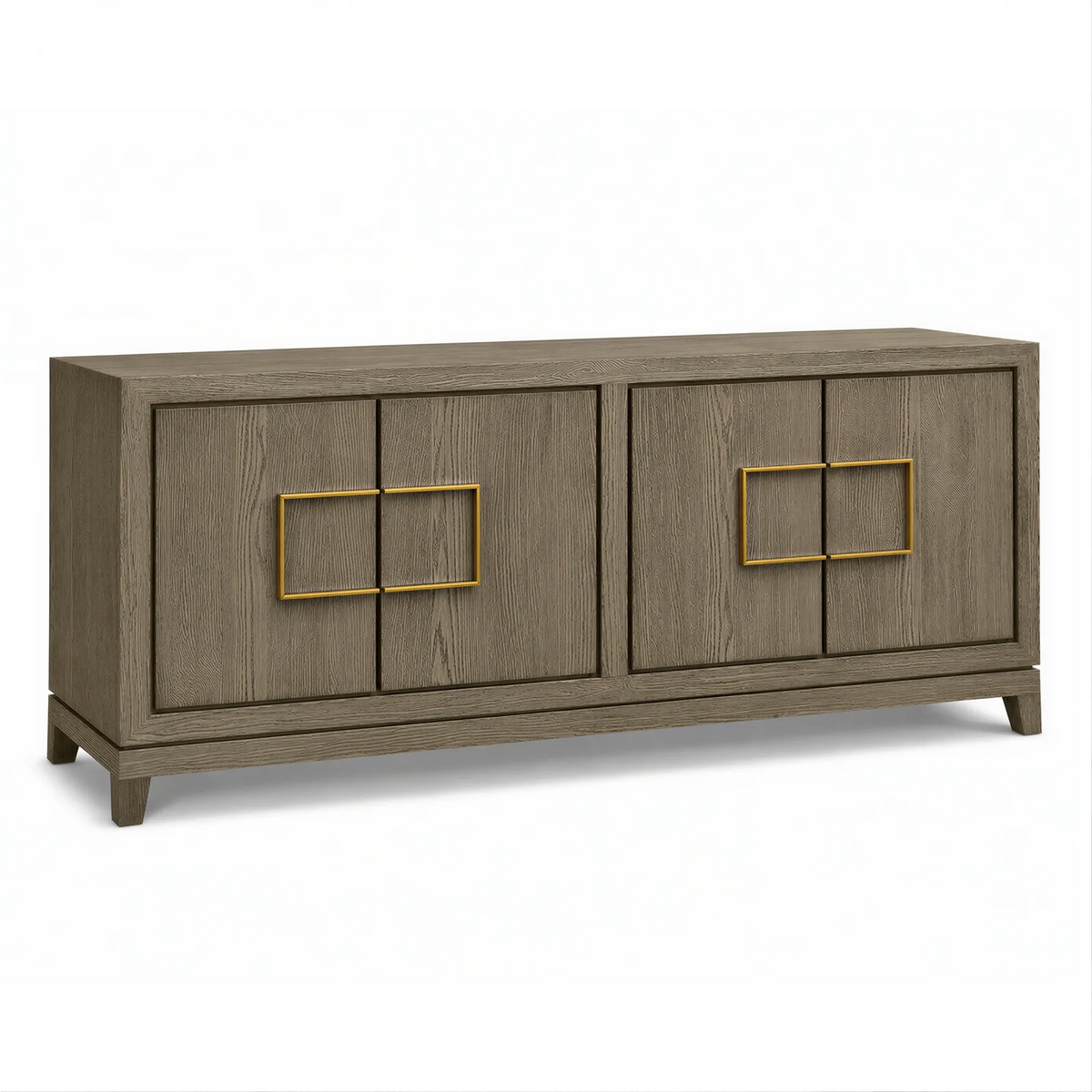 Lucca Grey Oak Veneer Sideboard with Gold Handles by Berkeley Designs