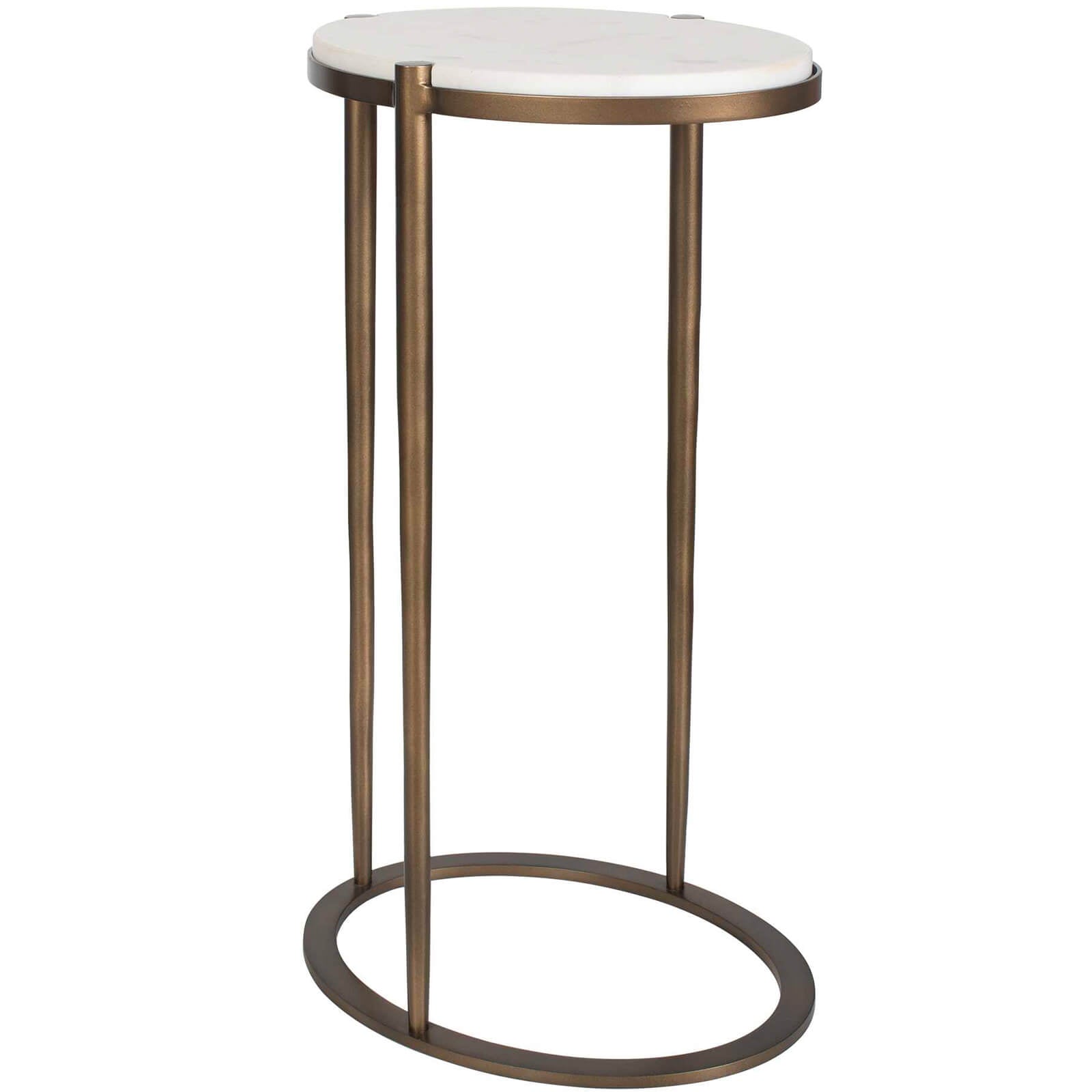 Mercier Round Marble Side Table by Uttermost