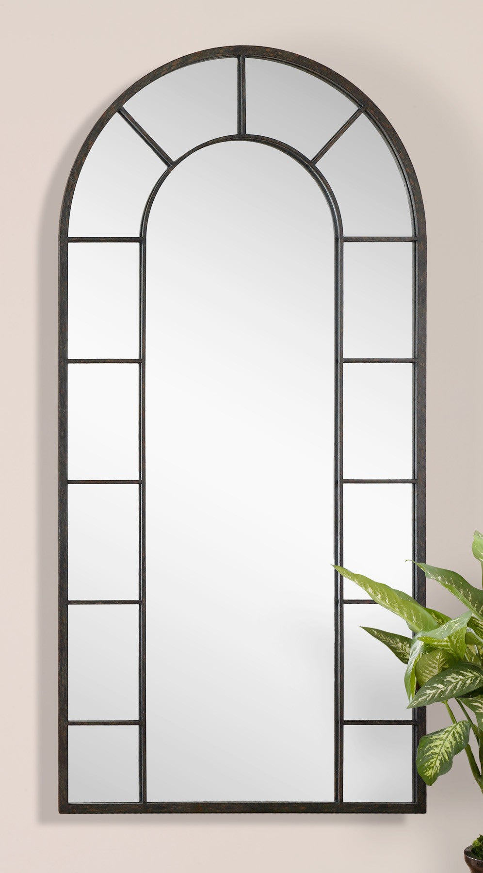 Dillingham Black Arch Mirror by Uttermost