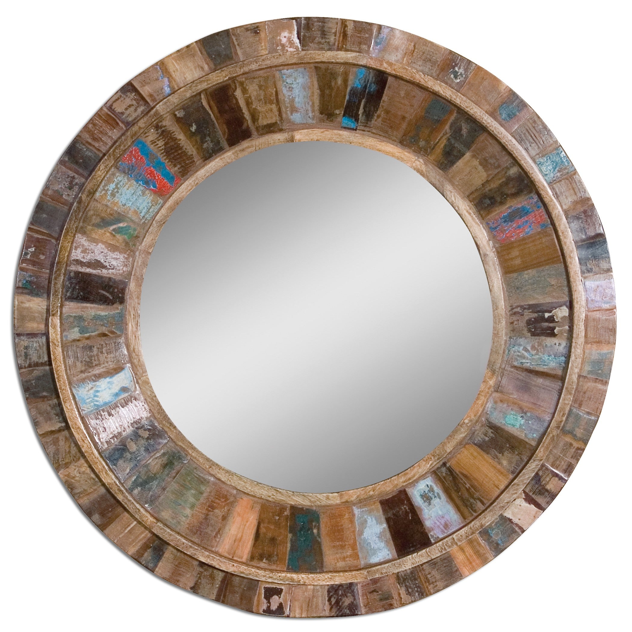 Jeremiah Round Wood Mirror by Uttermost
