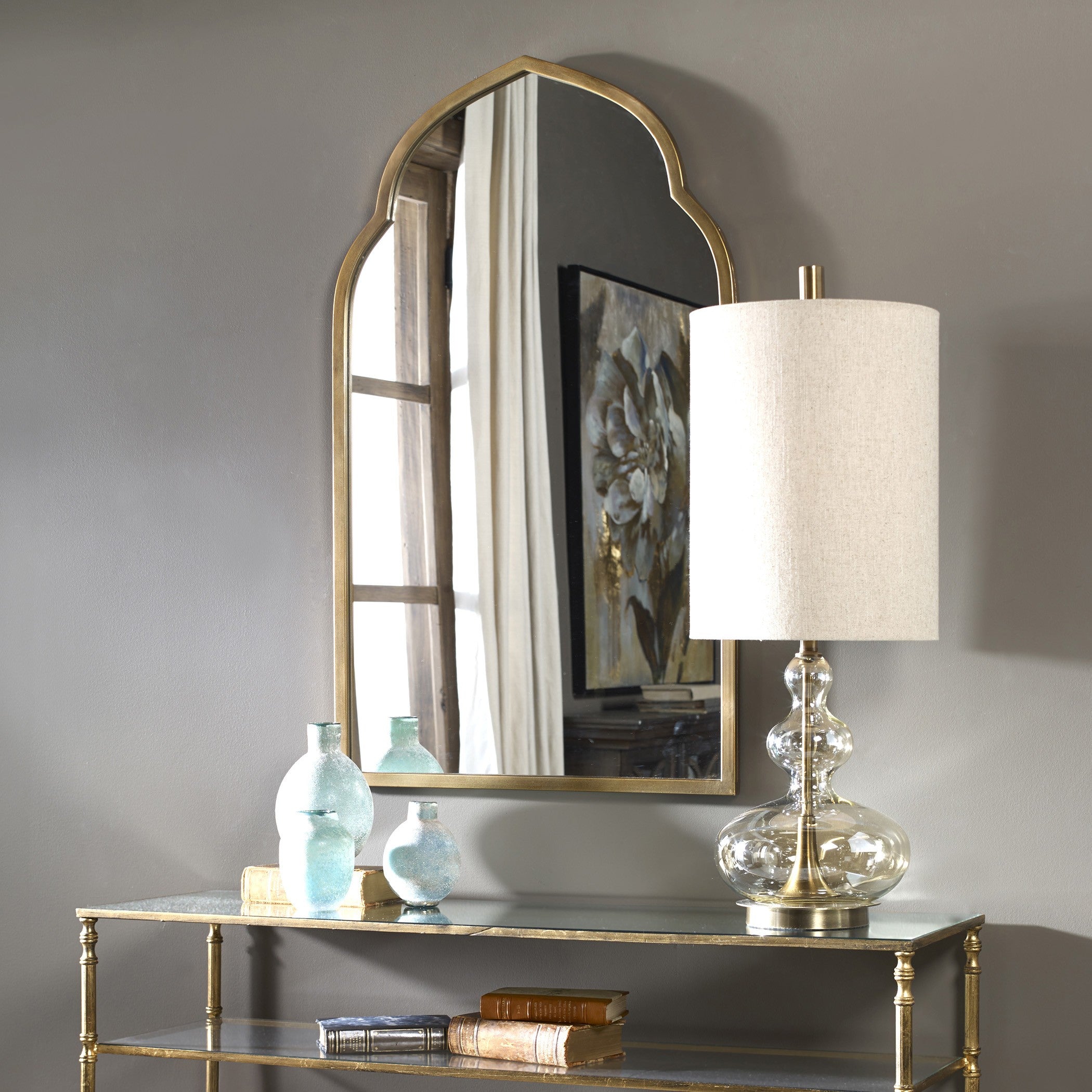 Kenitra Gold Arch Mirror by Uttermost