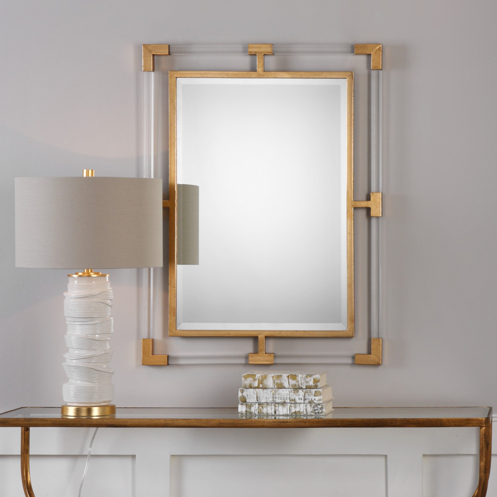 Balkan Modern Gold Wall Mirror by Uttermost