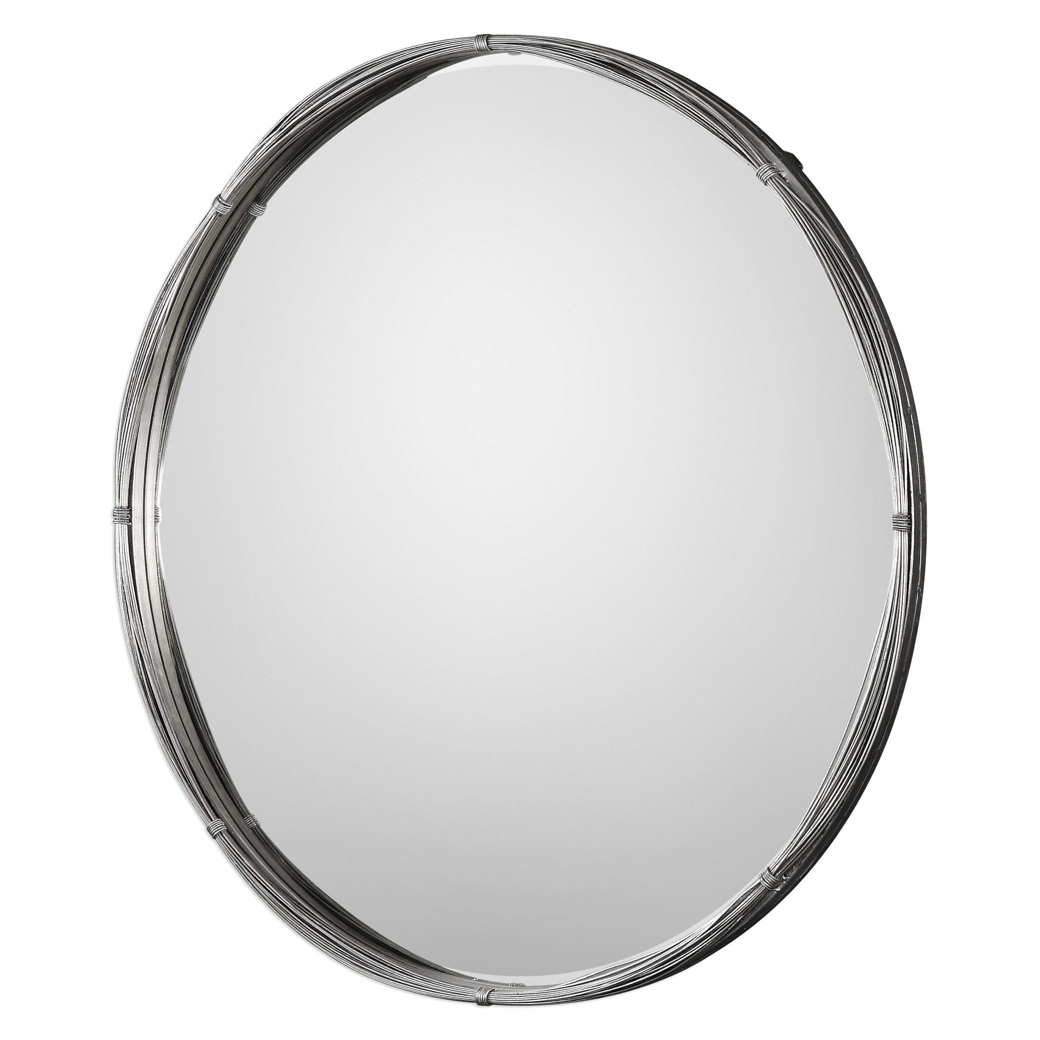 Ohmer Round Metal Coils Mirror by Uttermost
