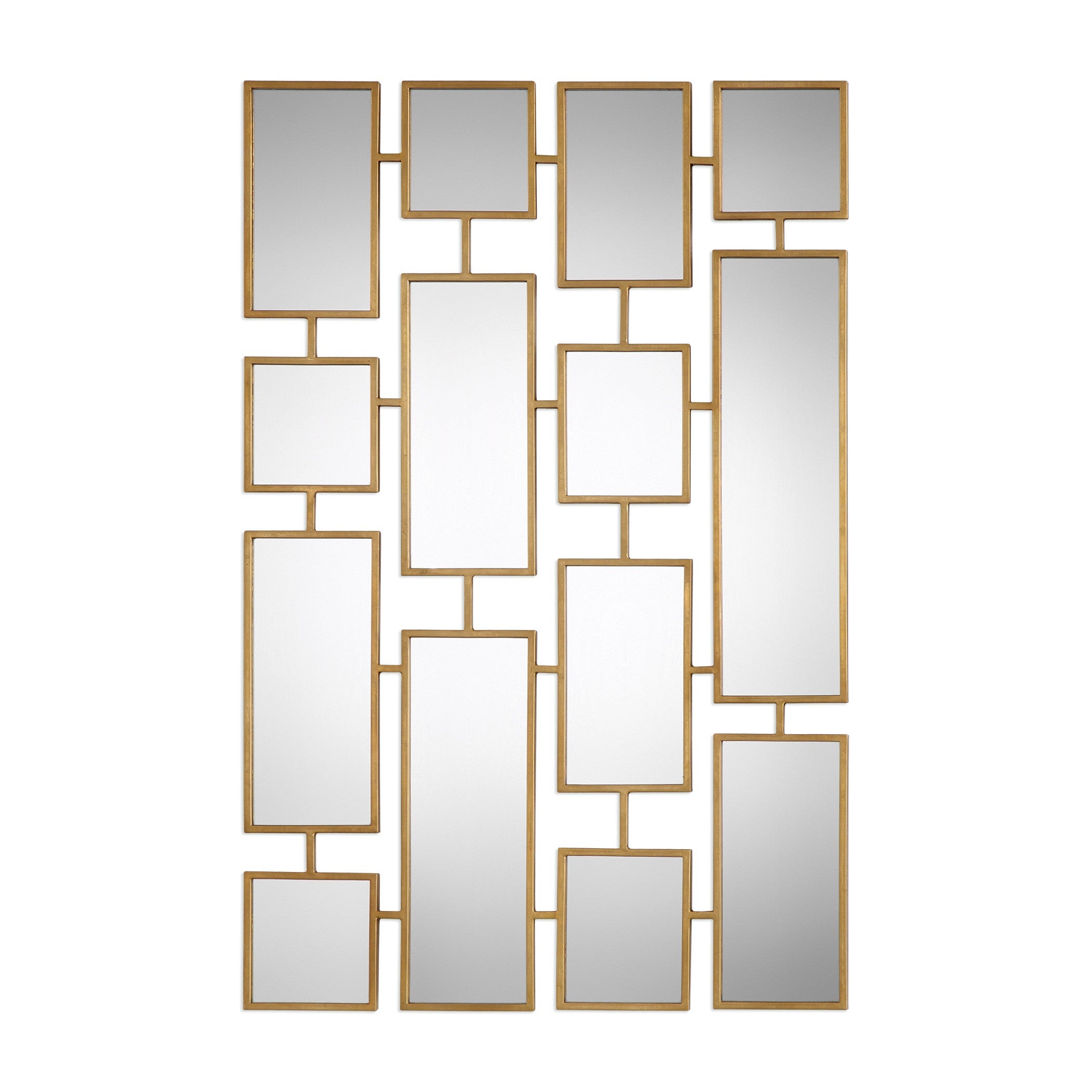 Kennon Forged Gold Rectangles Mirror by Uttermost