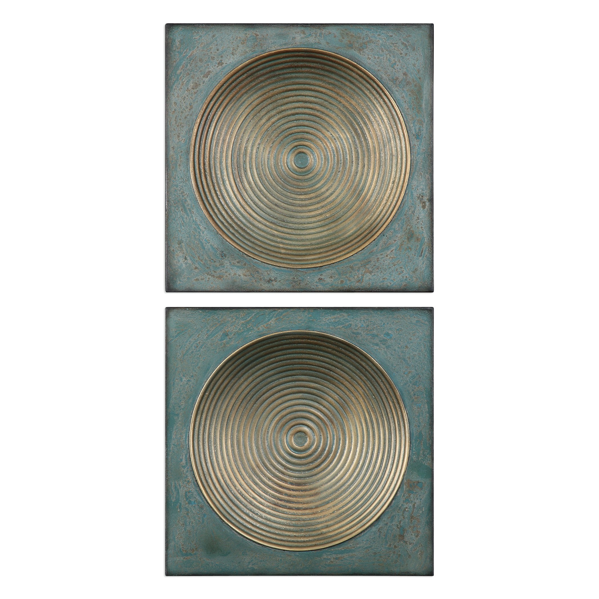 Sybil Antique Gold Squares - Set of 2 by Uttermost