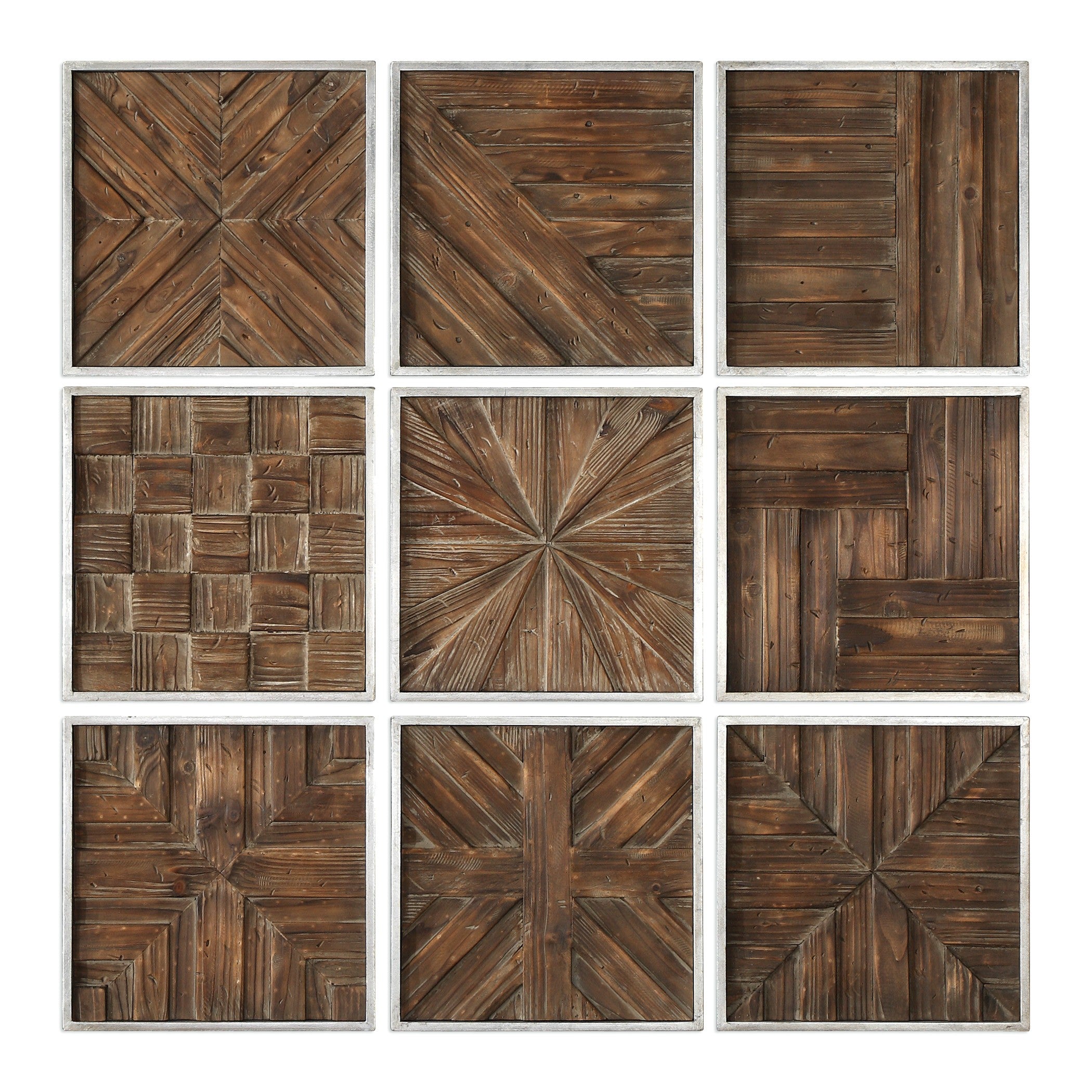 Bryndle Rustic Wooden Squares - Set of 9 by Uttermost