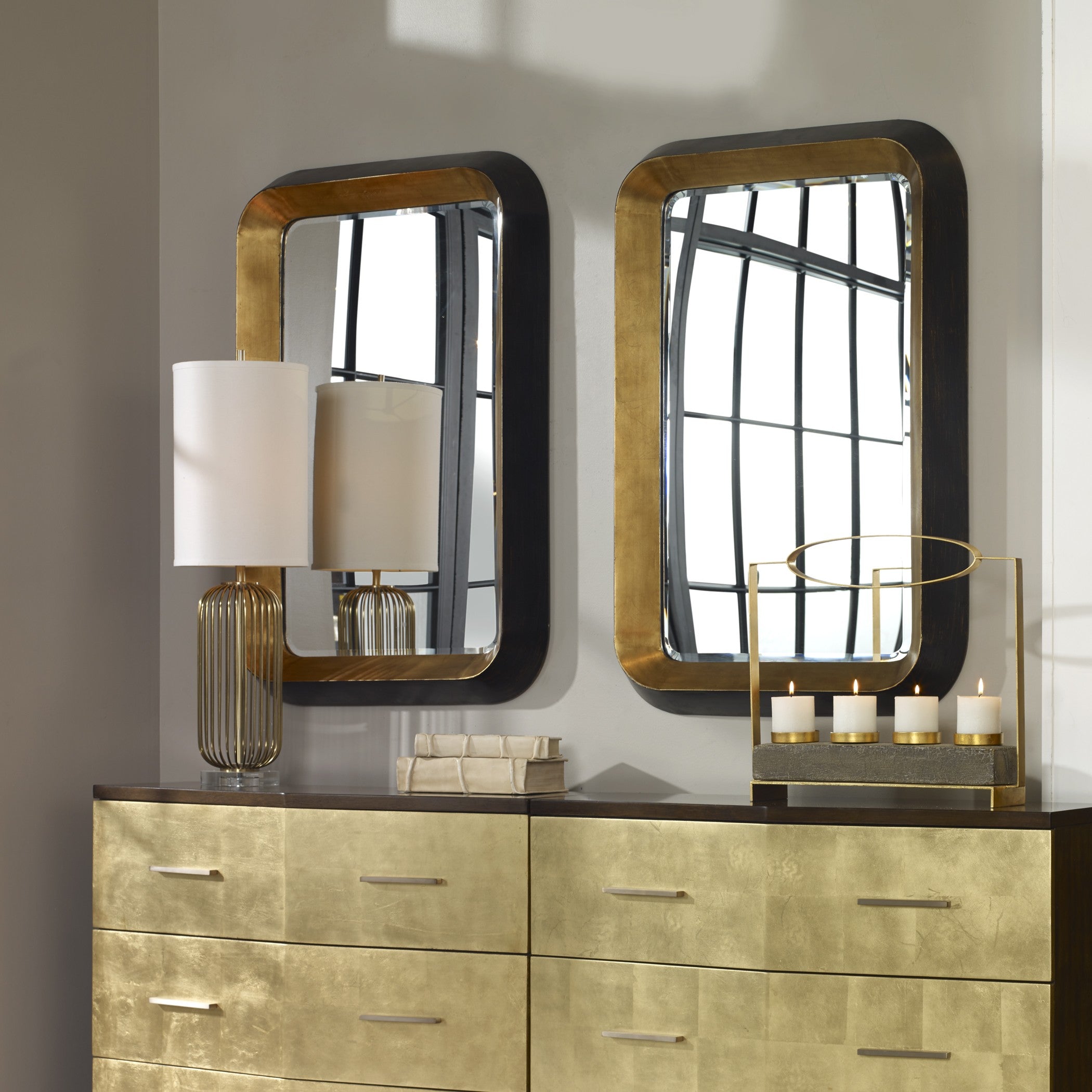 Niva Metallic Gold Wall Mirror by Uttermost