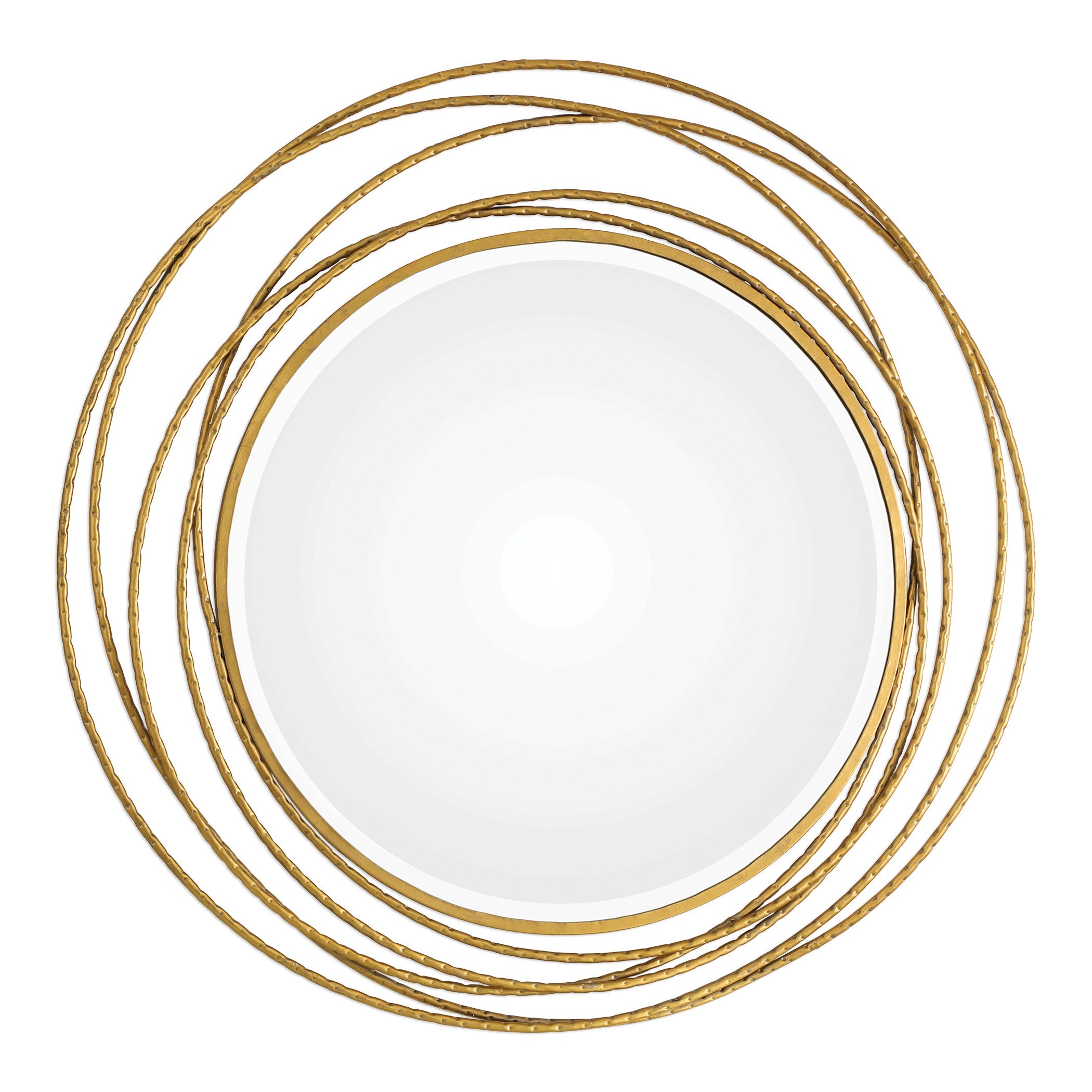 Whirlwind Gold Round Mirror by Uttermost