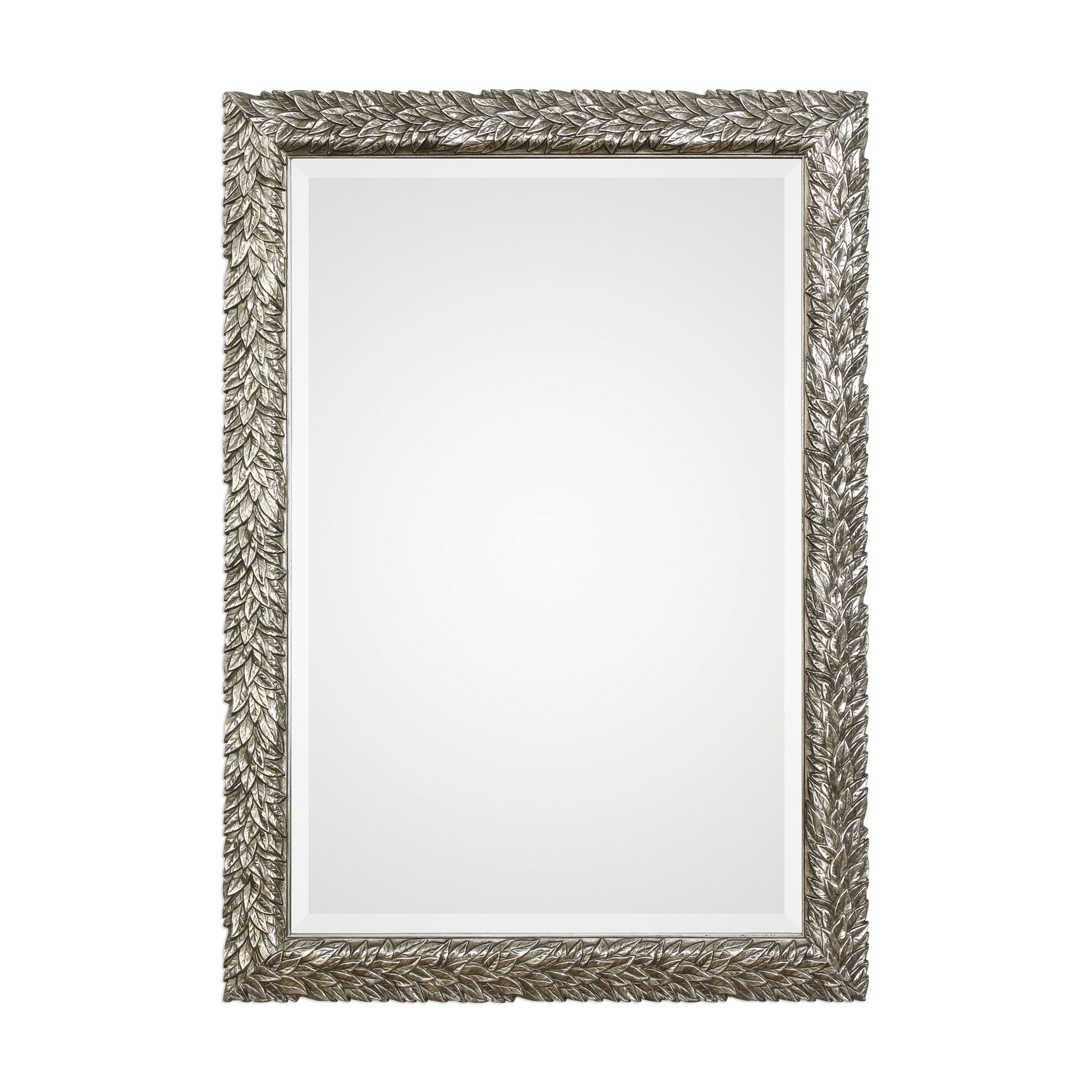 Evelina Silver Leaves Mirror by Uttermost