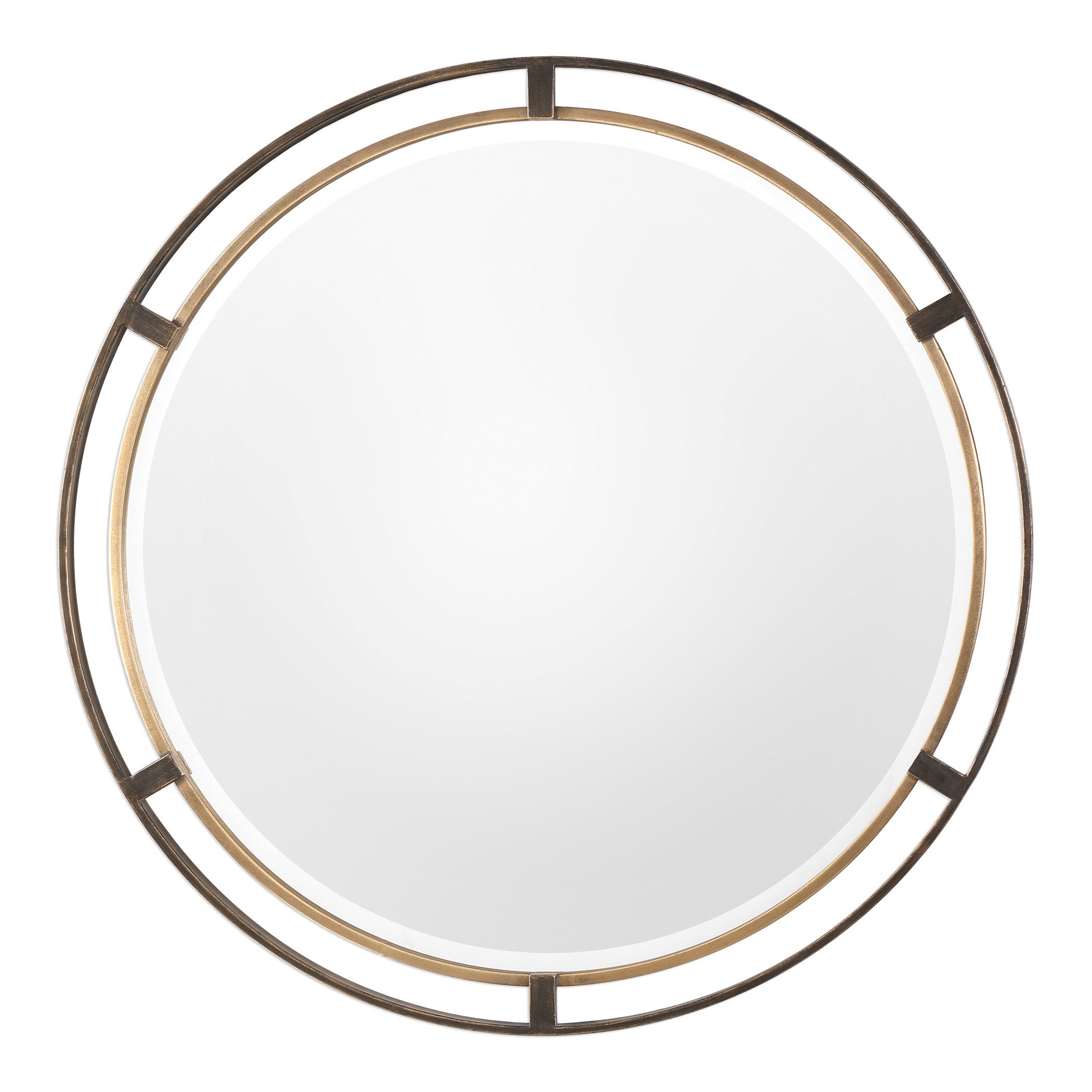 Carrizo Bronze Round Mirror by Uttermost