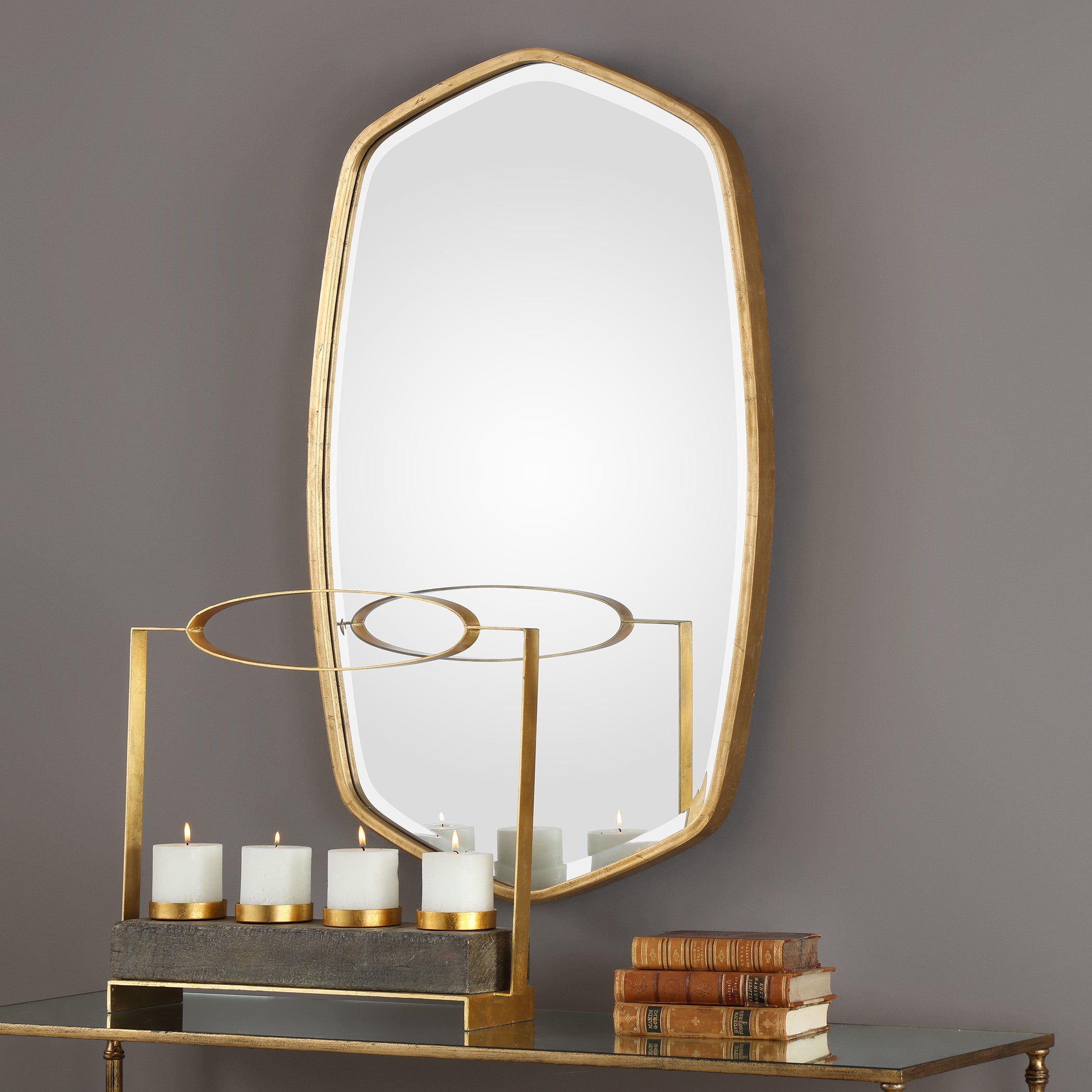 Duronia Antiqued Gold Mirror by Uttermost