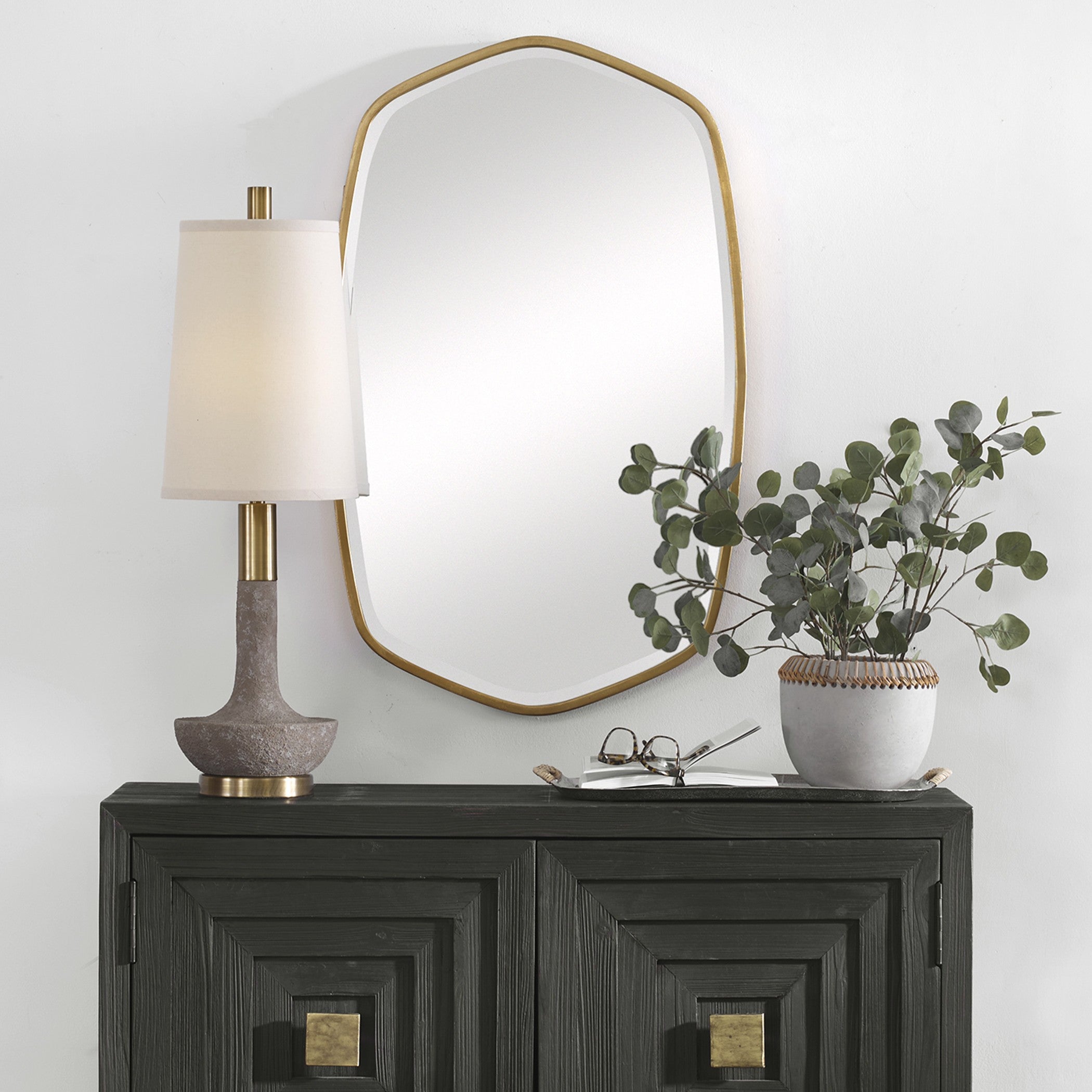 Duronia Antiqued Gold Mirror by Uttermost
