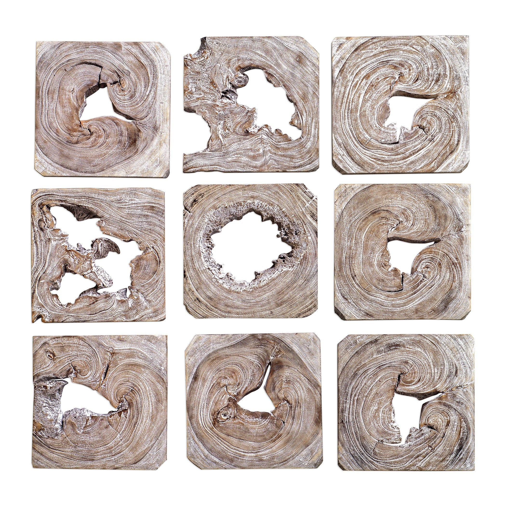 Bahati Wood Wall Art - Set of 9 by Uttermost