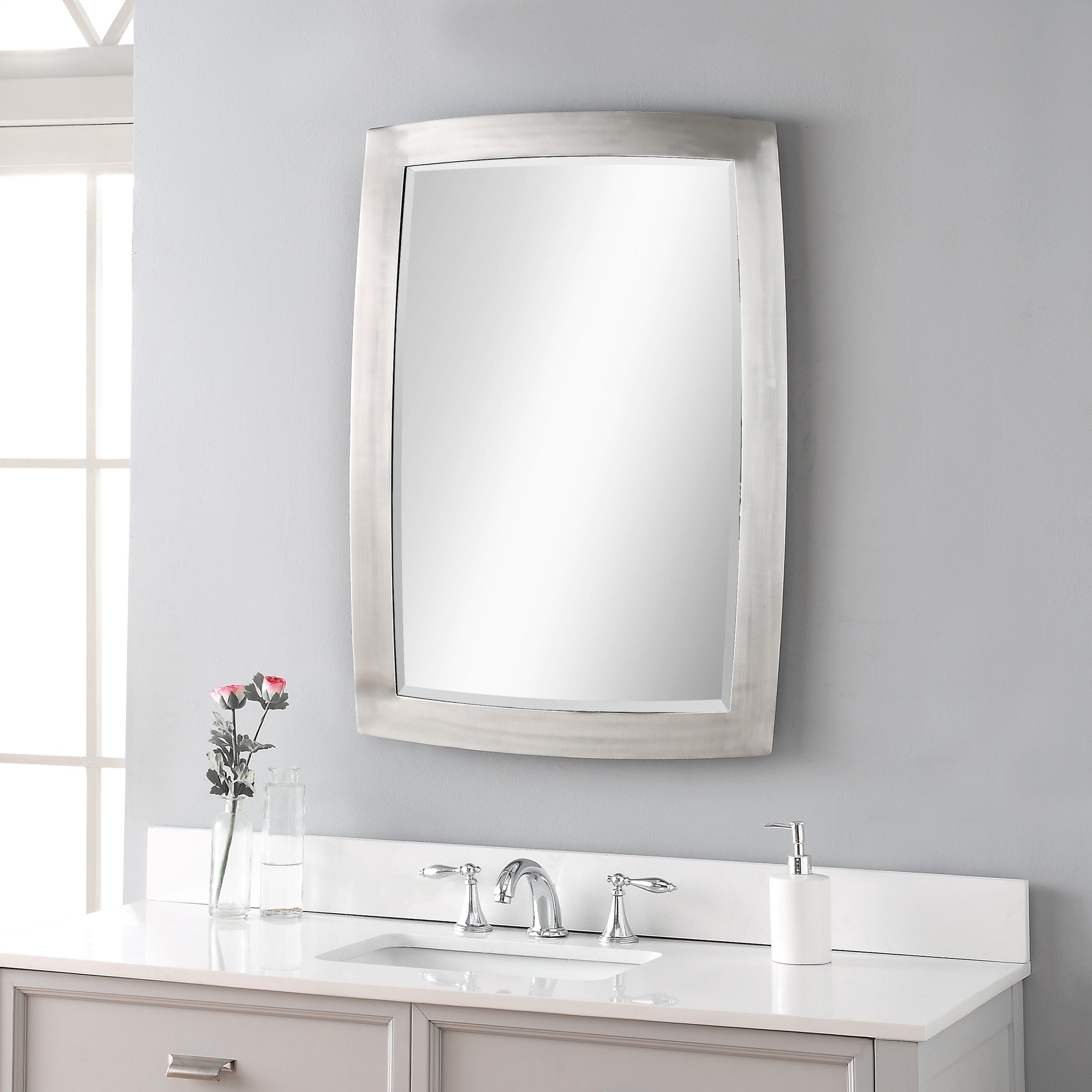 Haskill Brushed Nickel Mirror by Uttermost